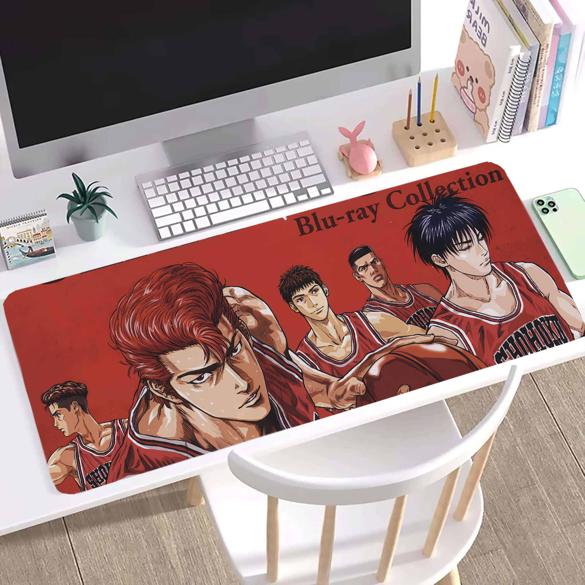 （画像用） SLAM DUNK／スラムダンク ステッチ加工 大判デスクマット／滑り止めマウスパッド