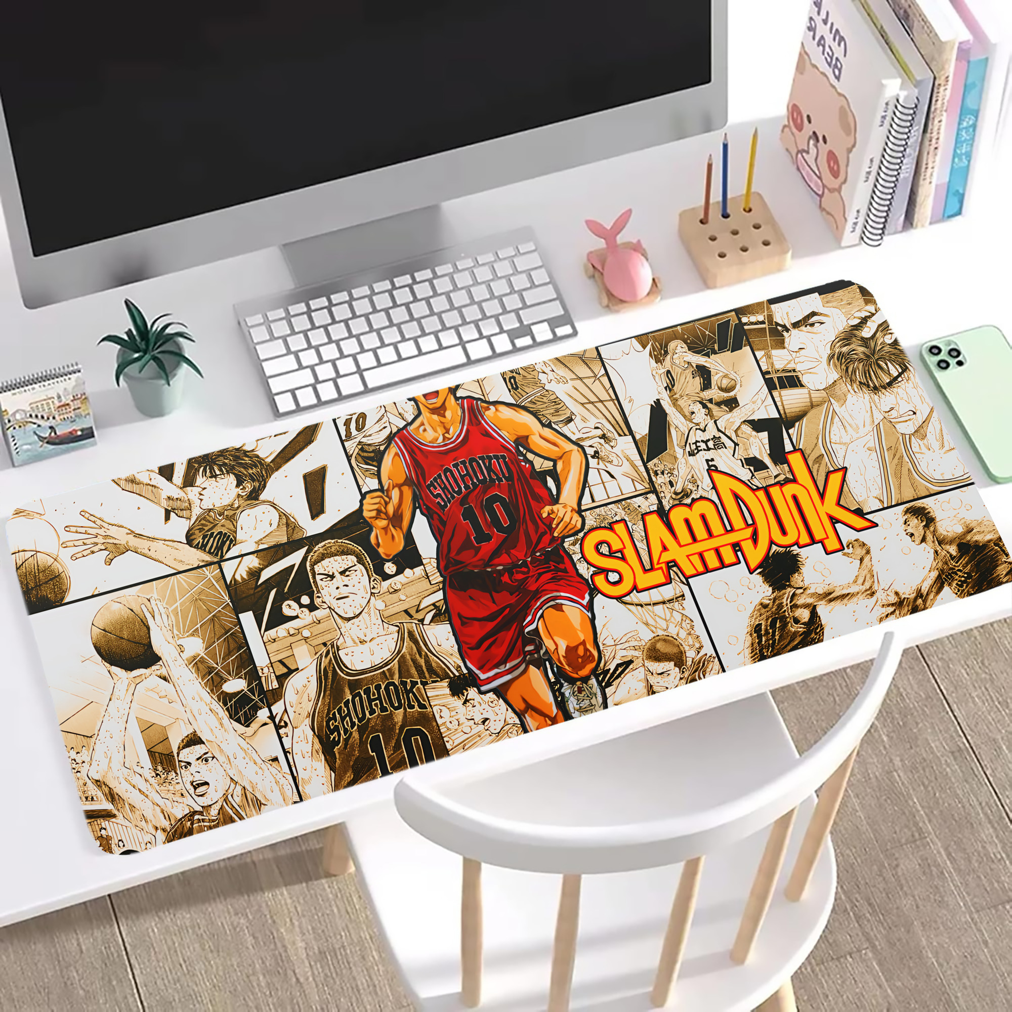 （画像用） SLAM DUNK／スラムダンク ステッチ加工 大判デスクマット／滑り止めマウスパッド