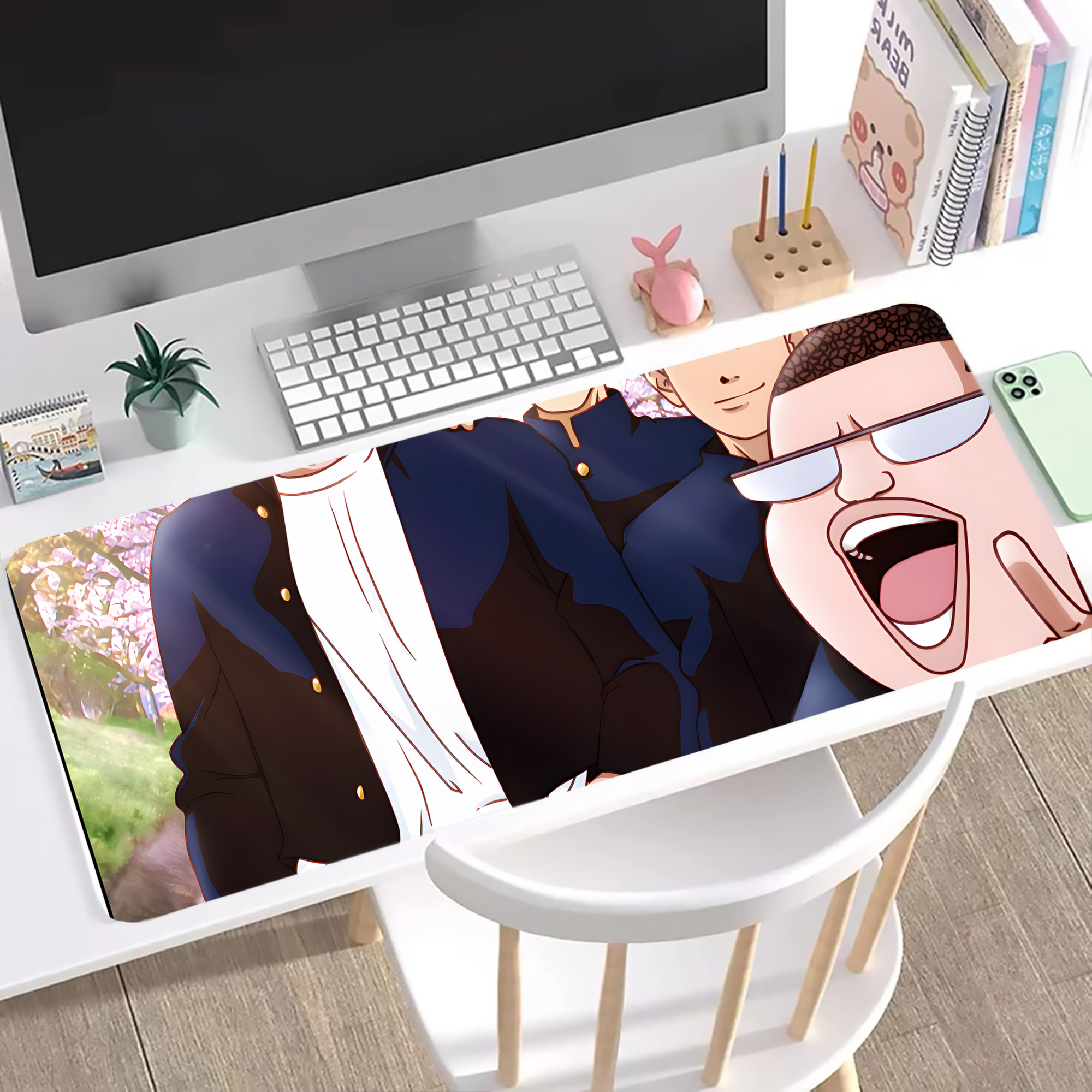 （画像用） SLAM DUNK／スラムダンク ステッチ加工 大判デスクマット／滑り止めマウスパッド