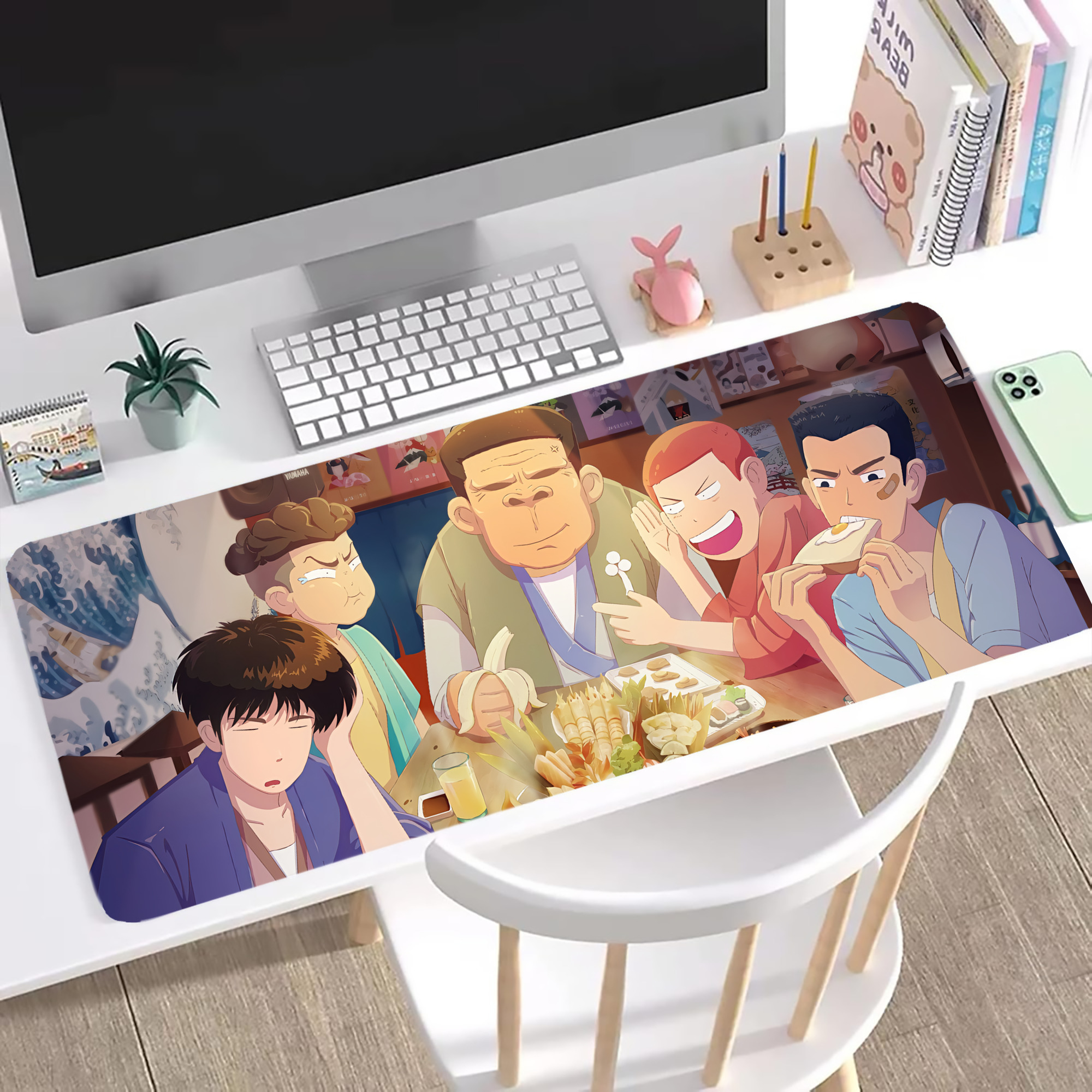 （画像用） SLAM DUNK／スラムダンク ステッチ加工 大判デスクマット／滑り止めマウスパッド