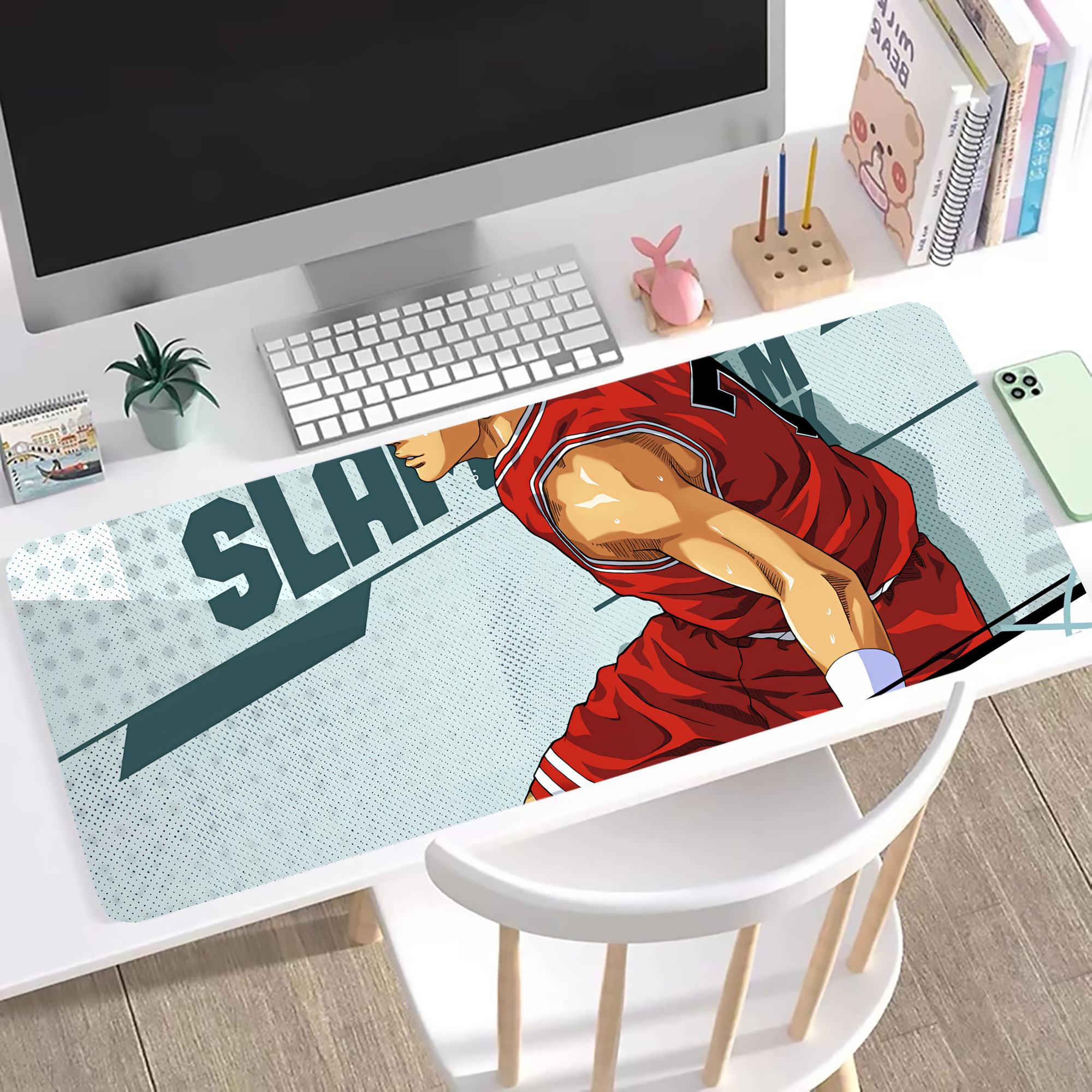 （画像用） SLAM DUNK／スラムダンク ステッチ加工 大判デスクマット／滑り止めマウスパッド