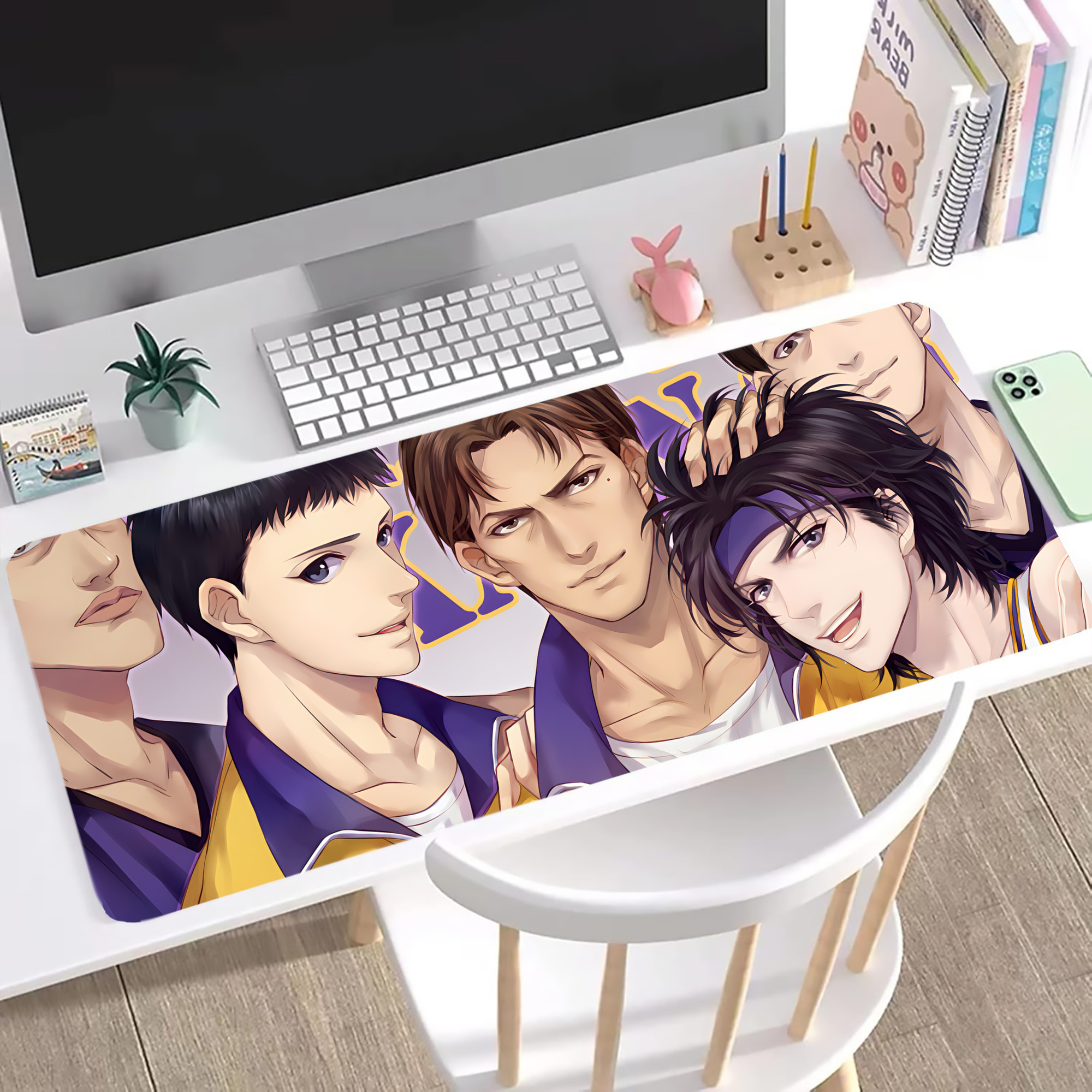 （画像用） SLAM DUNK／スラムダンク ステッチ加工 大判デスクマット／滑り止めマウスパッド