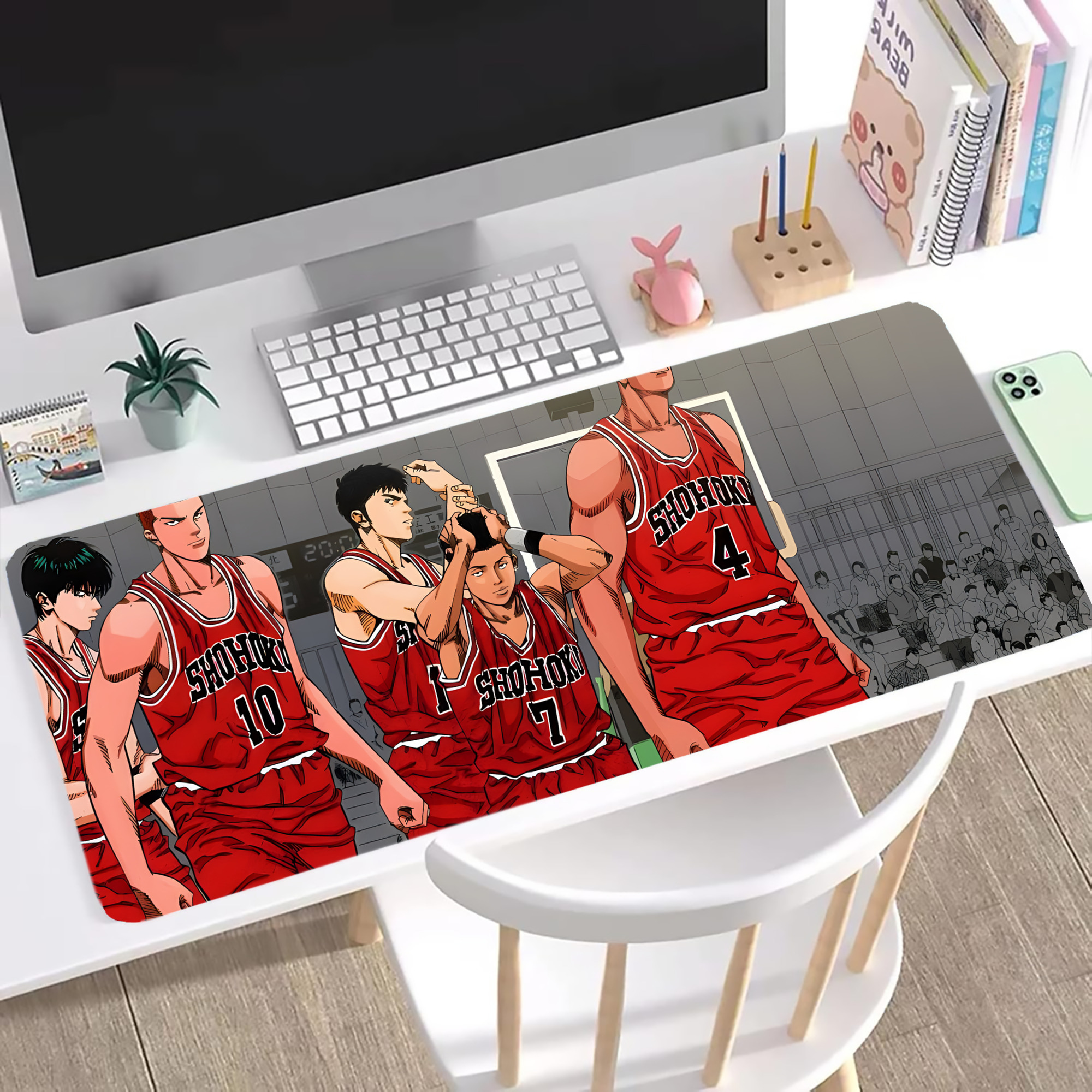 （画像用） SLAM DUNK／スラムダンク ステッチ加工 大判デスクマット／滑り止めマウスパッド