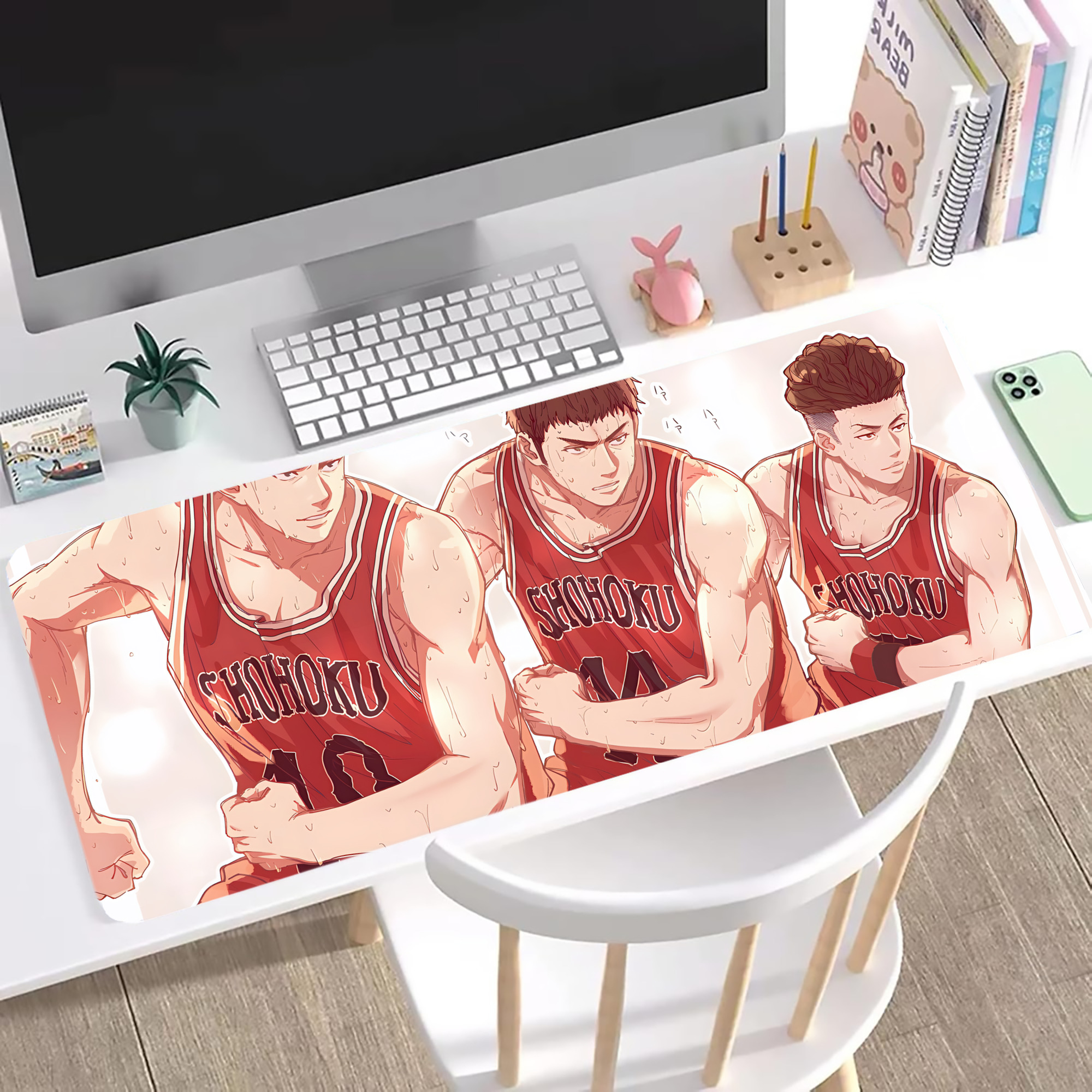 （画像用） SLAM DUNK／スラムダンク ステッチ加工 大判デスクマット／滑り止めマウスパッド