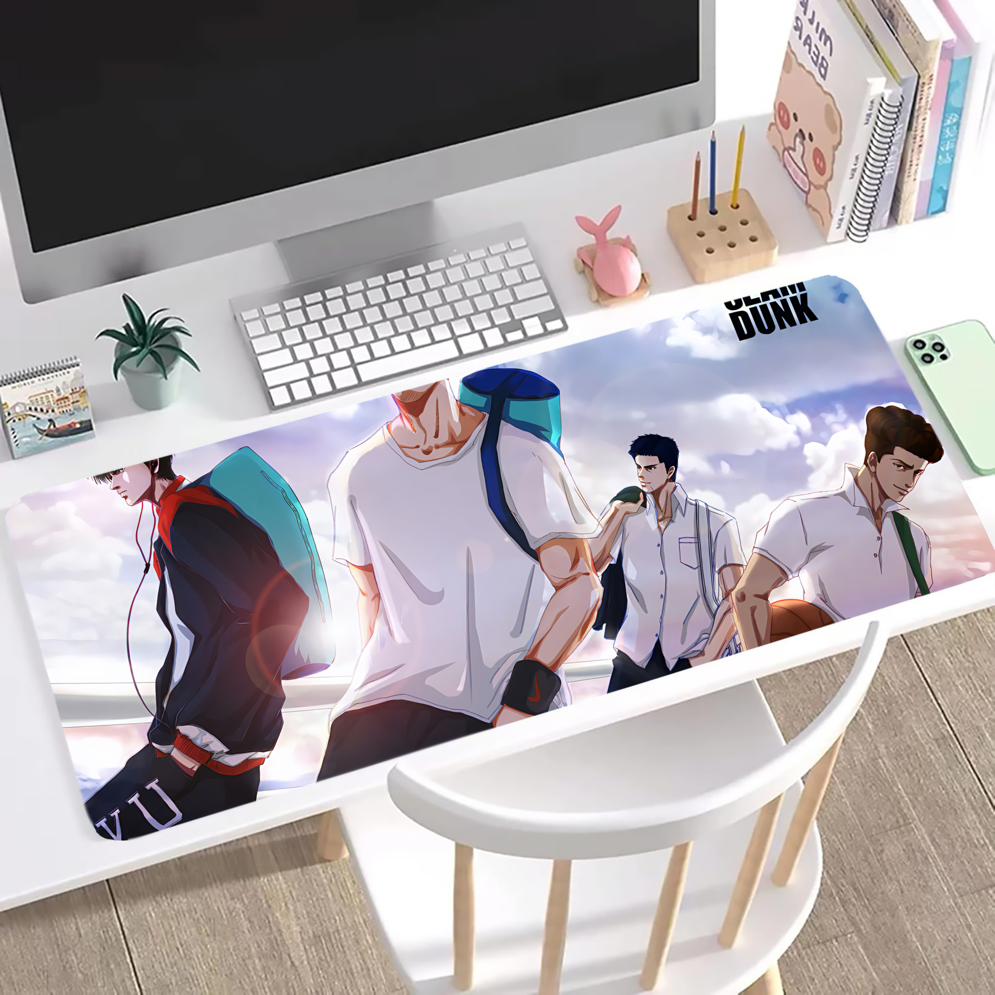 （画像用） SLAM DUNK／スラムダンク ステッチ加工 大判デスクマット／滑り止めマウスパッド