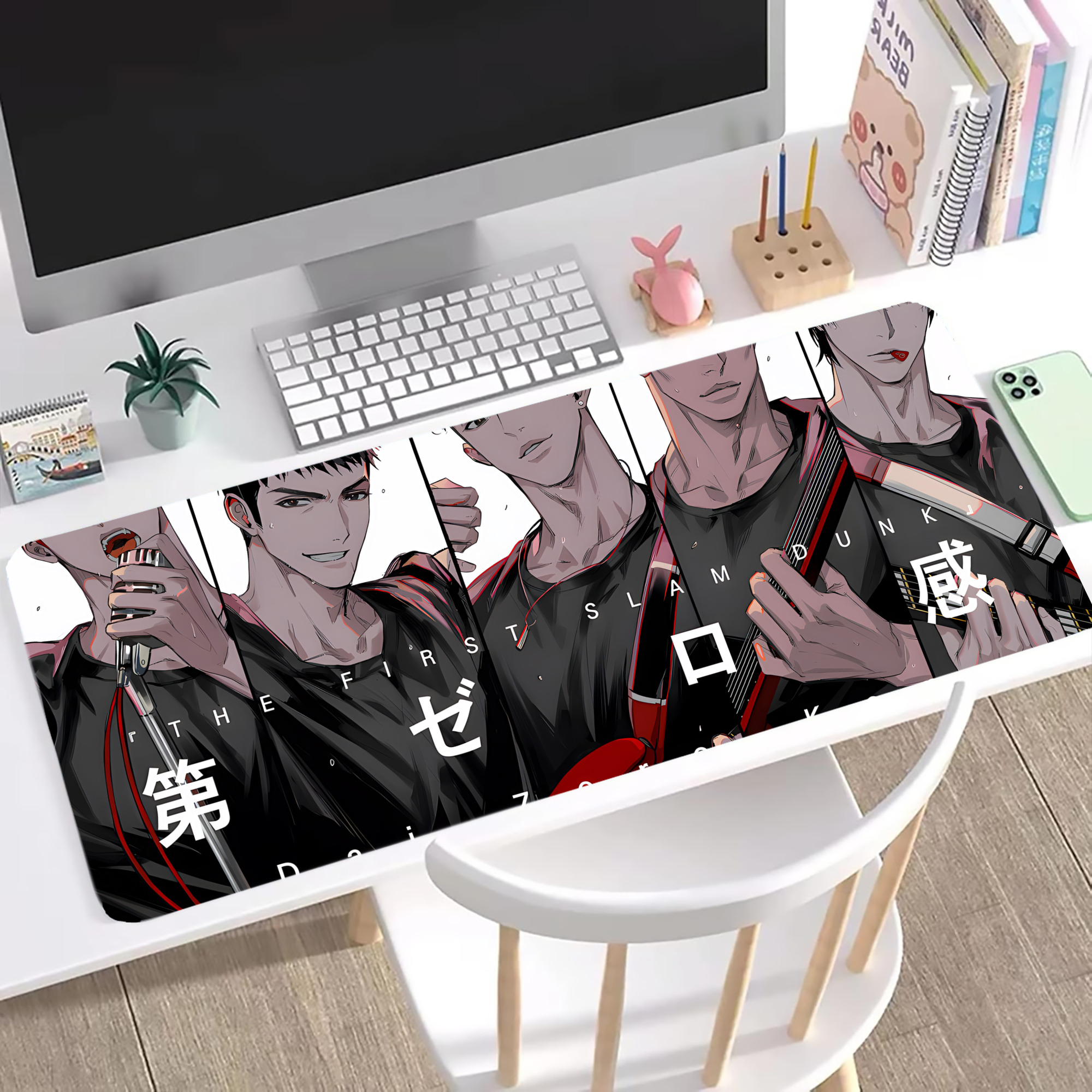 （画像用） SLAM DUNK／スラムダンク ステッチ加工 大判デスクマット／滑り止めマウスパッド