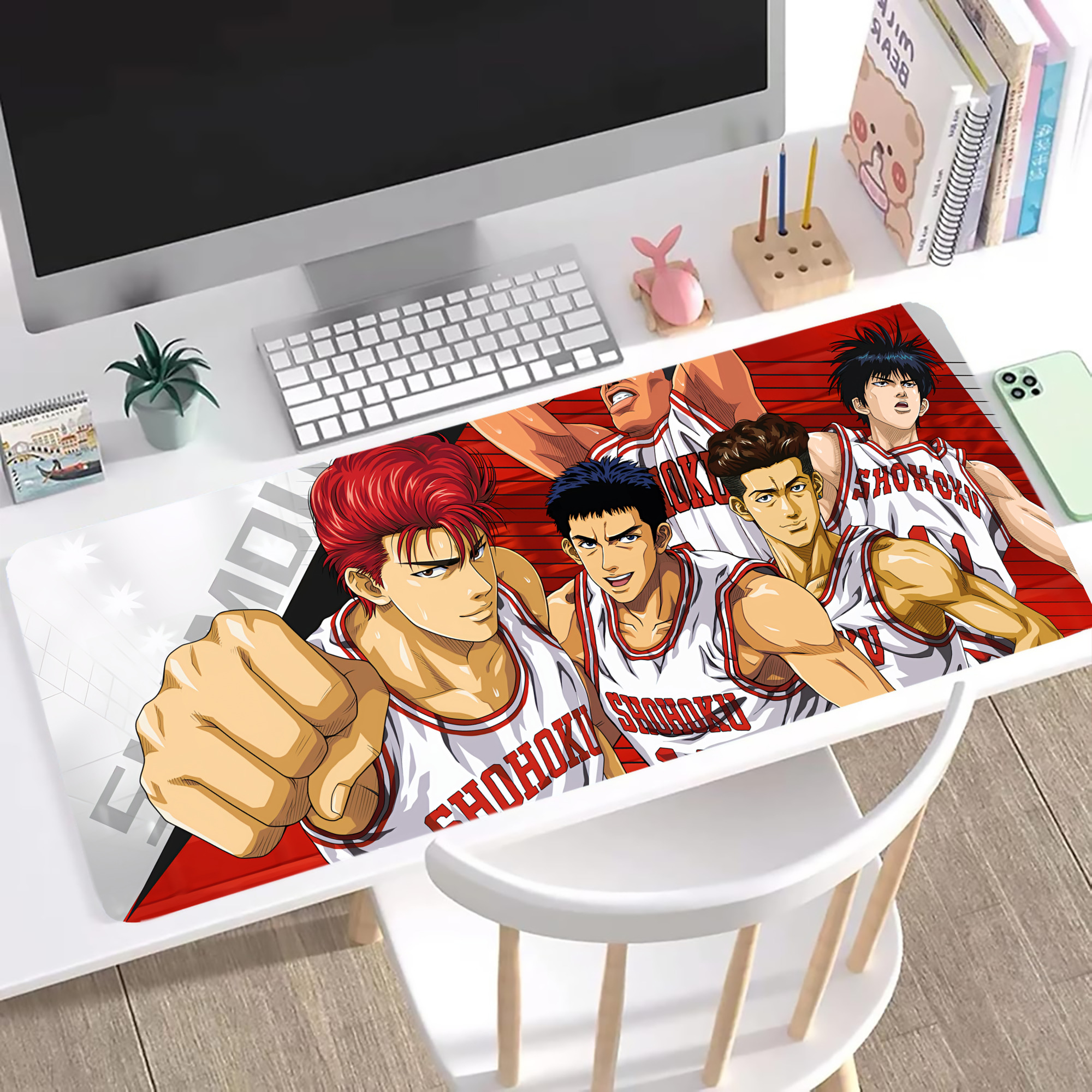 （画像用） SLAM DUNK／スラムダンク ステッチ加工 大判デスクマット／滑り止めマウスパッド