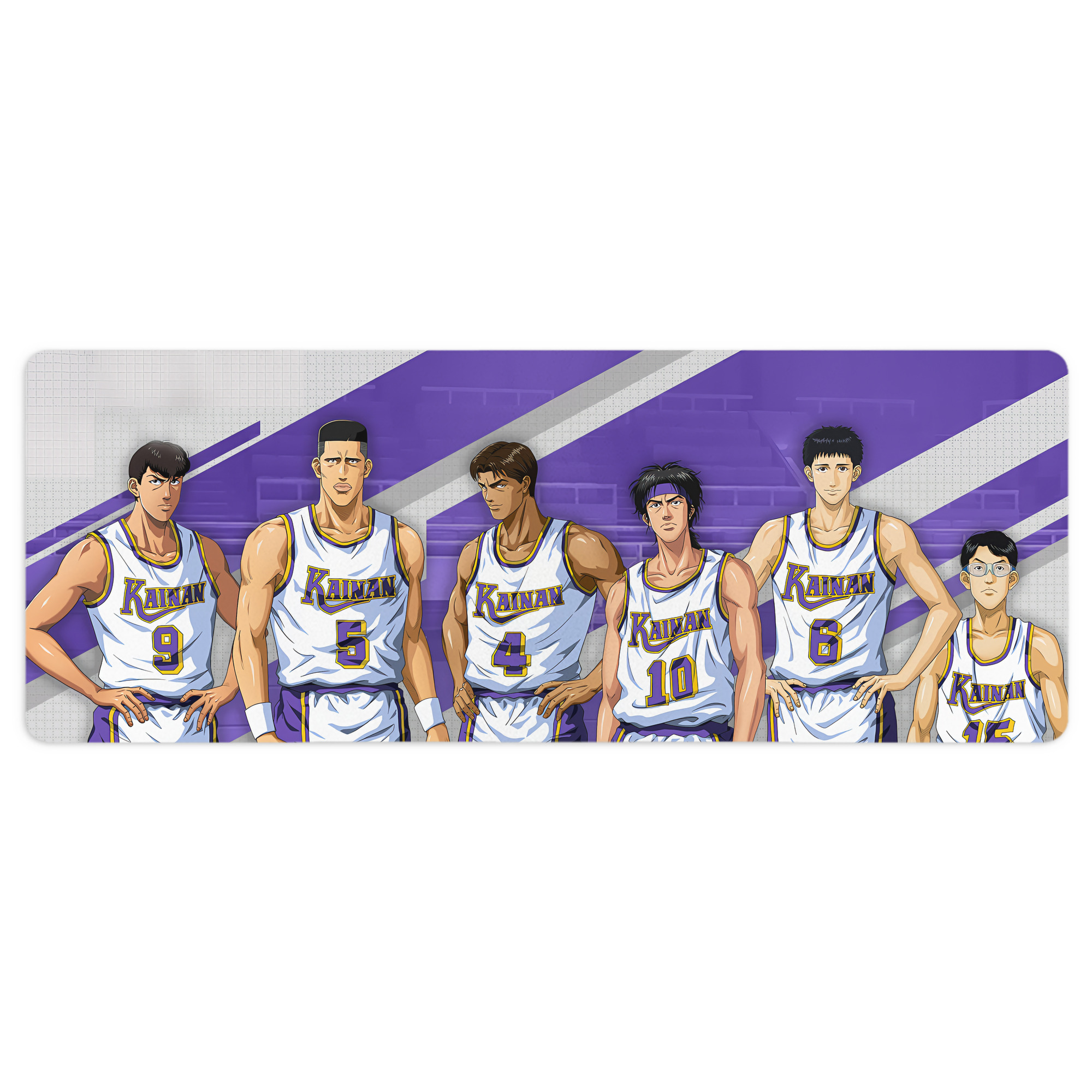 （画像用） SLAM DUNK／スラムダンク ステッチ加工 大判デスクマット／滑り止めマウスパッド