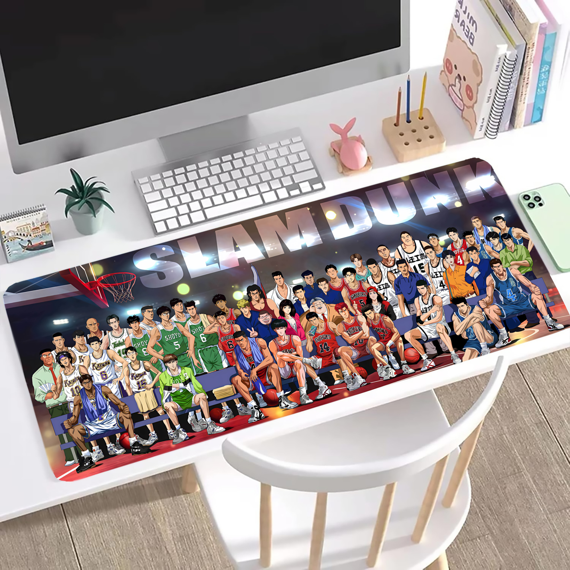 （画像用） SLAM DUNK／スラムダンク ステッチ加工 大判デスクマット／滑り止めマウスパッド