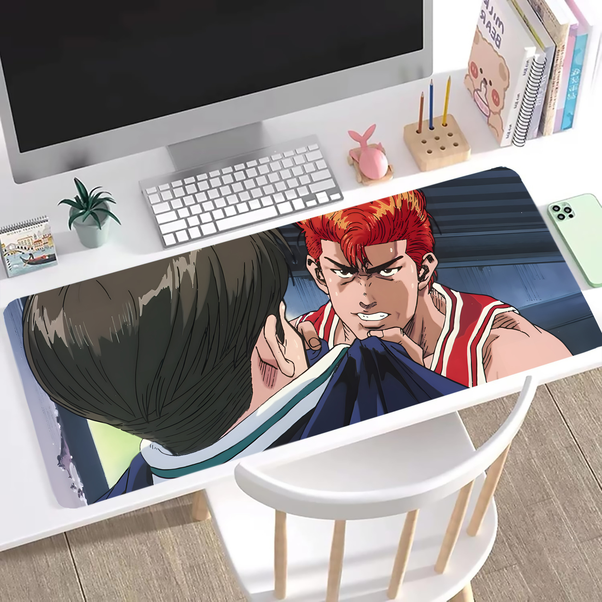 （画像用） SLAM DUNK／スラムダンク ステッチ加工 大判デスクマット／滑り止めマウスパッド