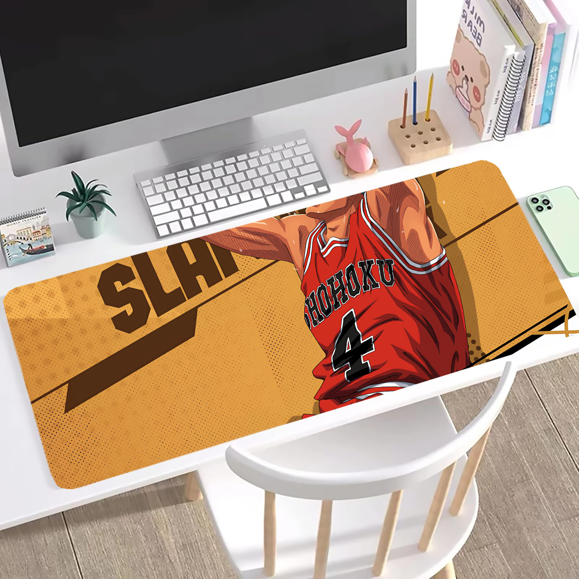 （画像用） SLAM DUNK／スラムダンク ステッチ加工 大判デスクマット／滑り止めマウスパッド