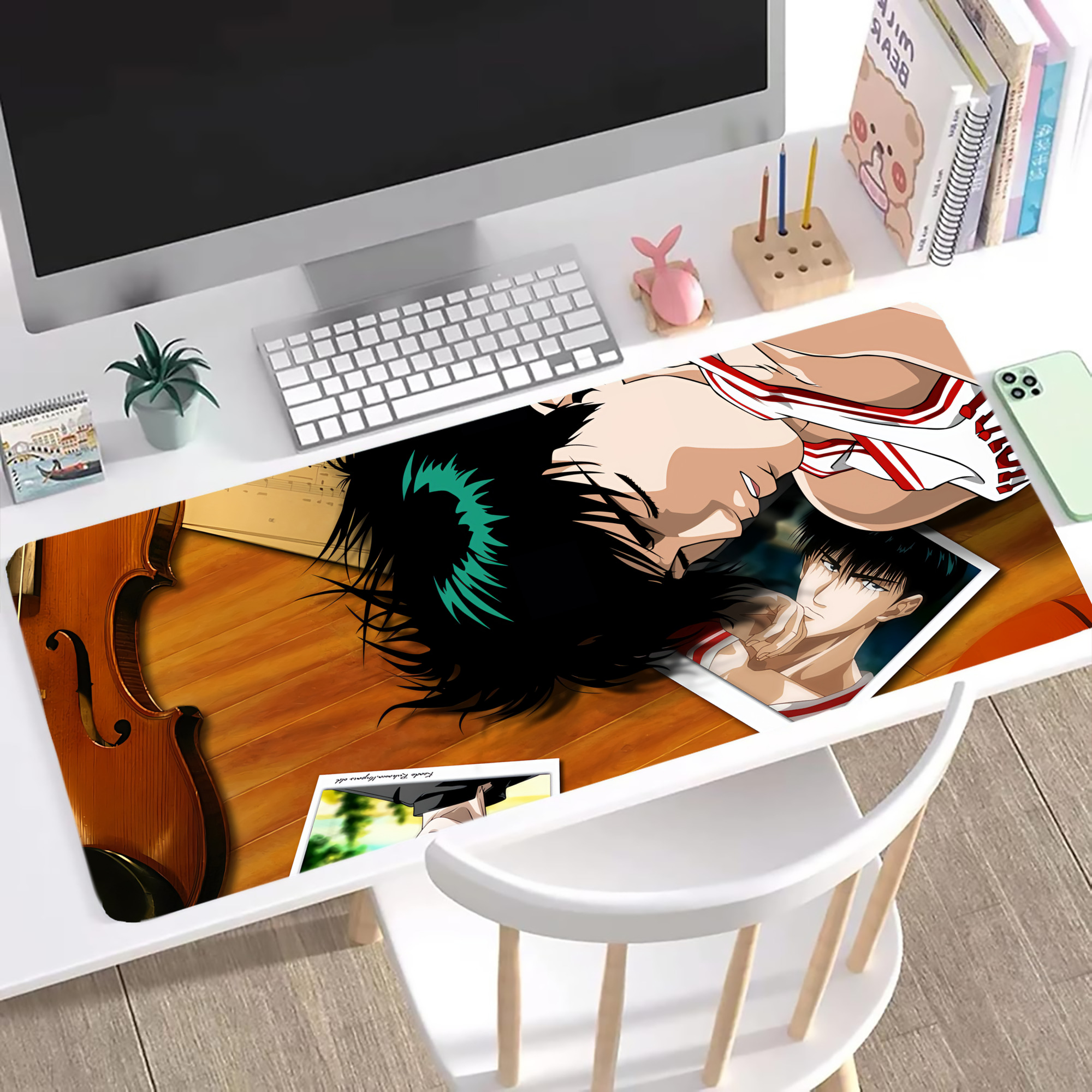 （画像用） SLAM DUNK／スラムダンク ステッチ加工 大判デスクマット／滑り止めマウスパッド