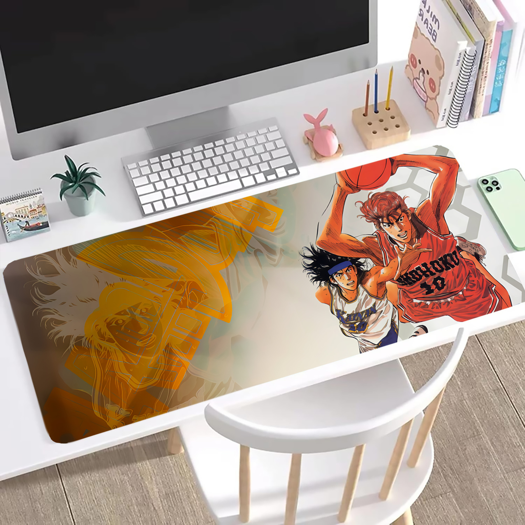 （画像用） SLAM DUNK／スラムダンク ステッチ加工 大判デスクマット／滑り止めマウスパッド
