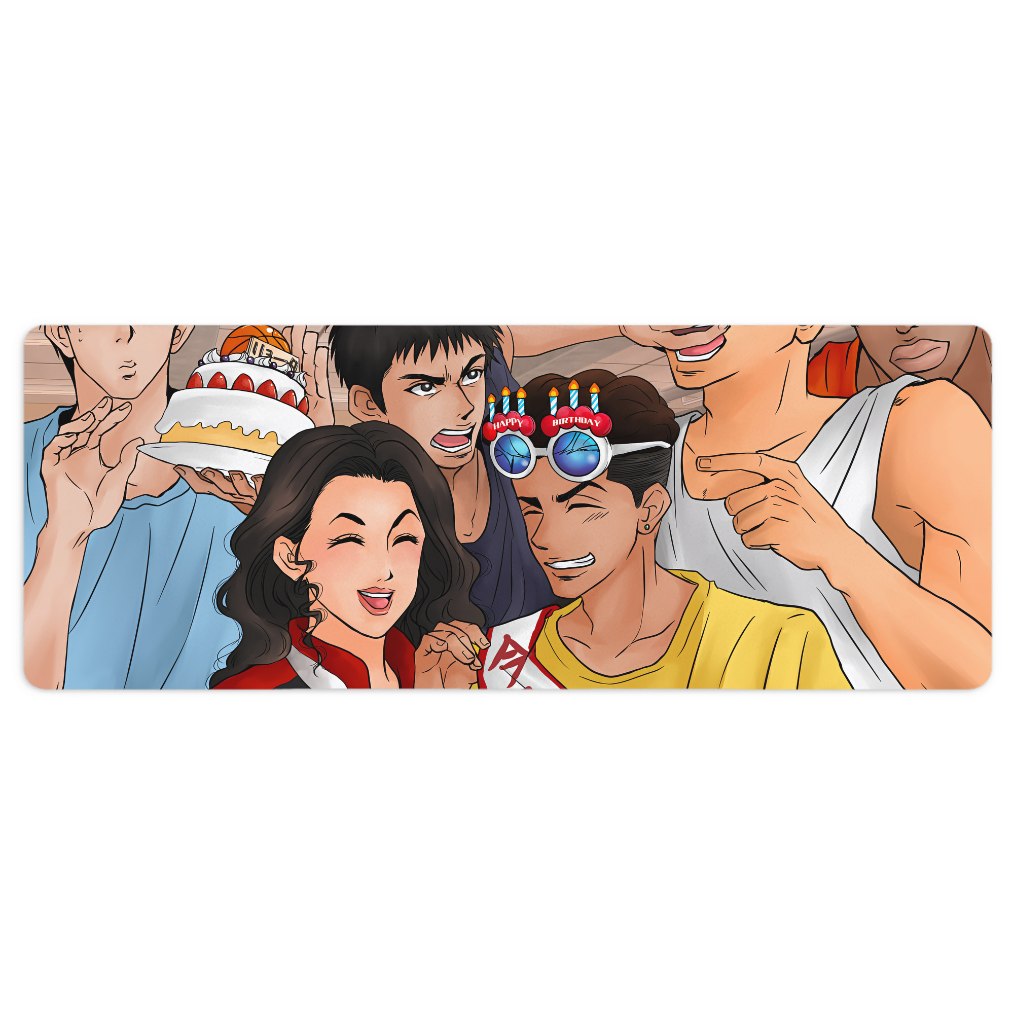 （画像用） SLAM DUNK／スラムダンク ステッチ加工 大判デスクマット／滑り止めマウスパッド