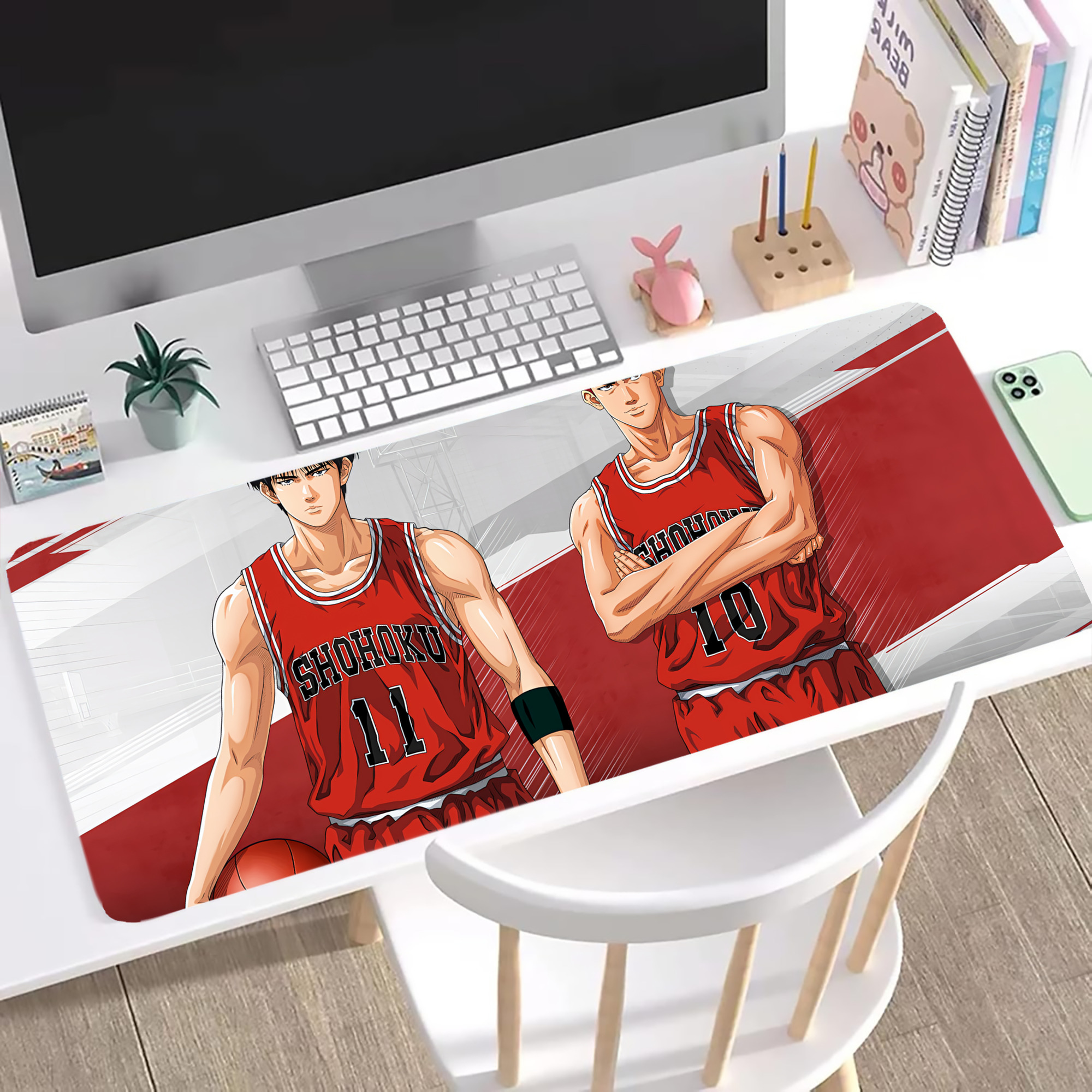 （画像用） SLAM DUNK／スラムダンク ステッチ加工 大判デスクマット／滑り止めマウスパッド