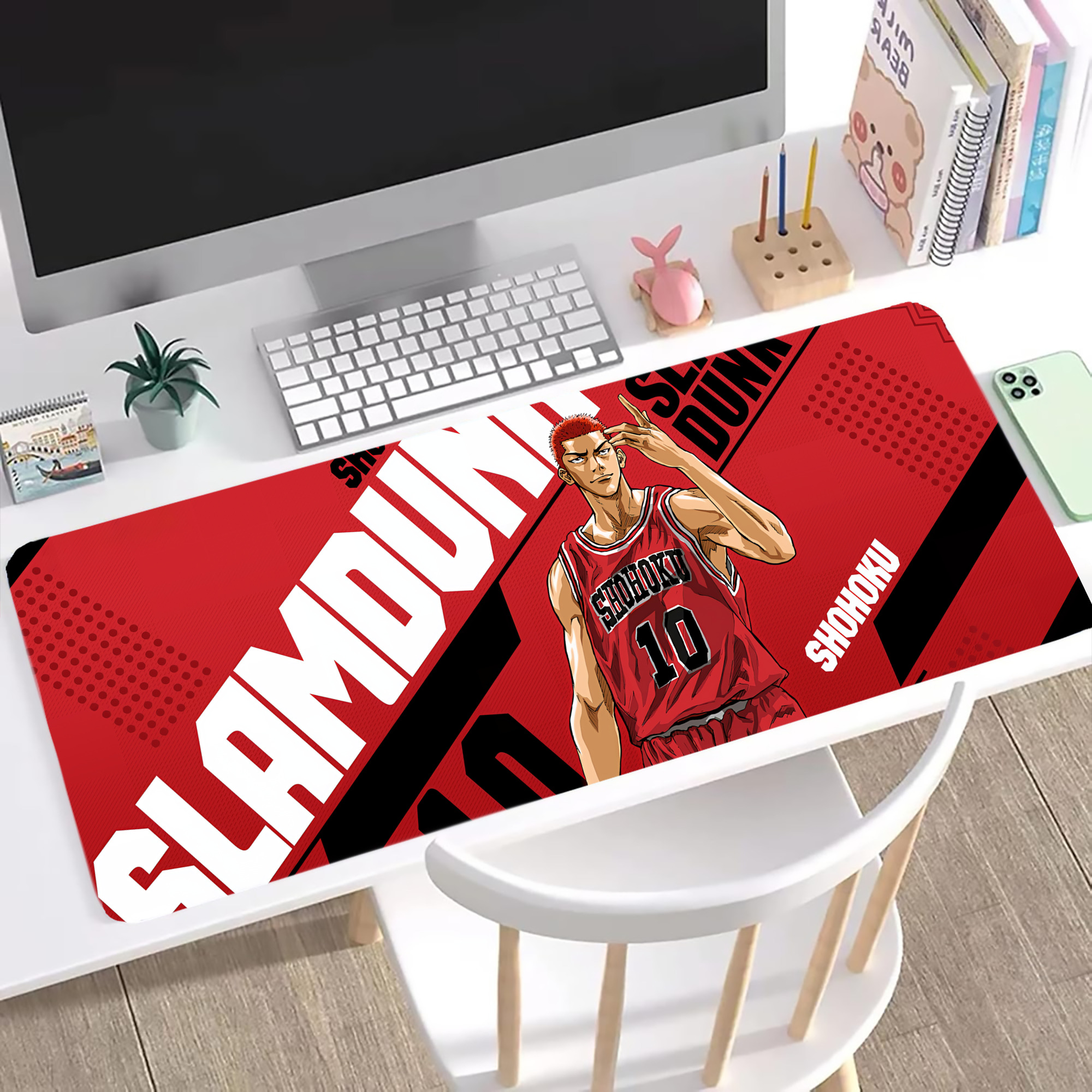 （画像用） SLAM DUNK／スラムダンク ステッチ加工 大判デスクマット／滑り止めマウスパッド