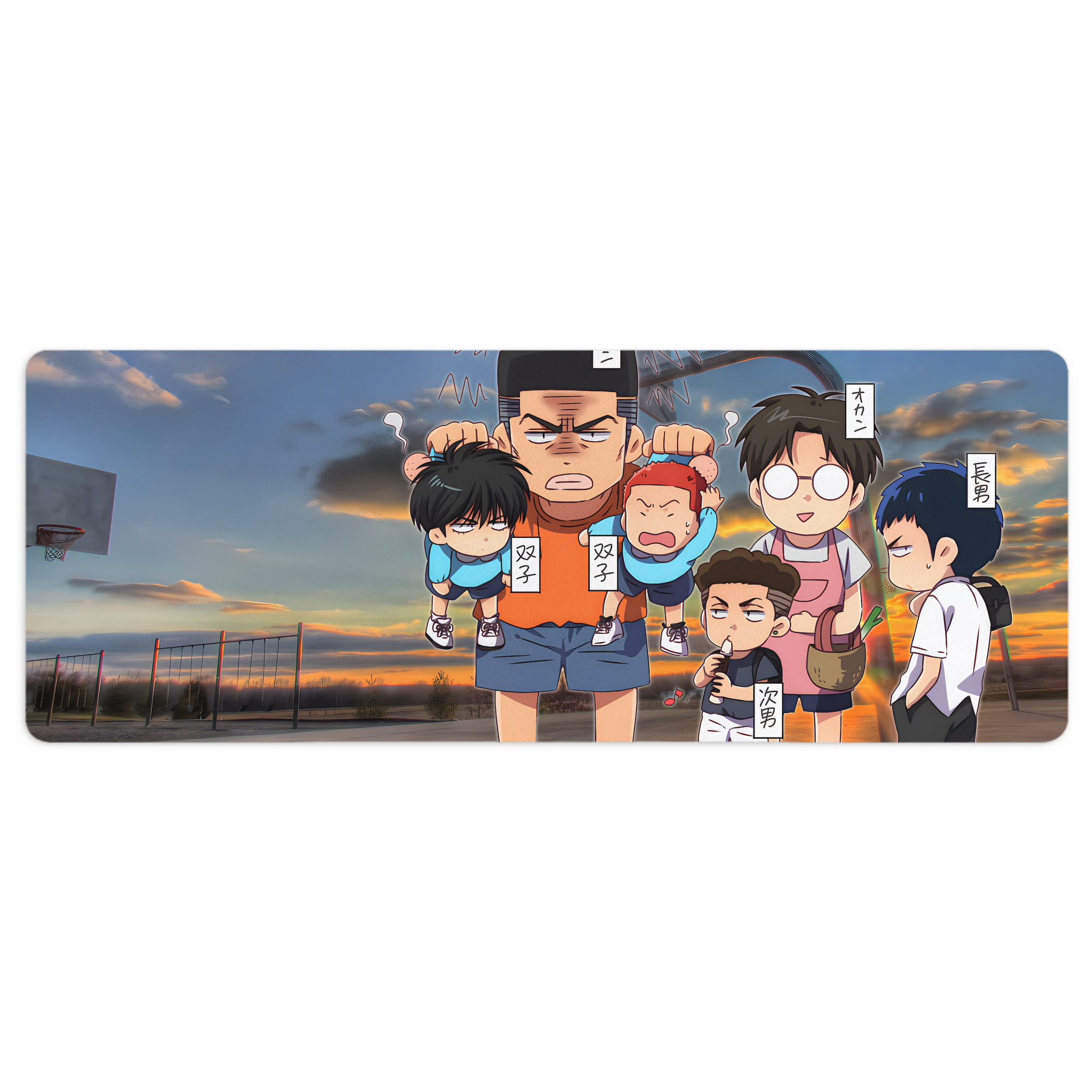 （画像用） SLAM DUNK／スラムダンク ステッチ加工 大判デスクマット／滑り止めマウスパッド