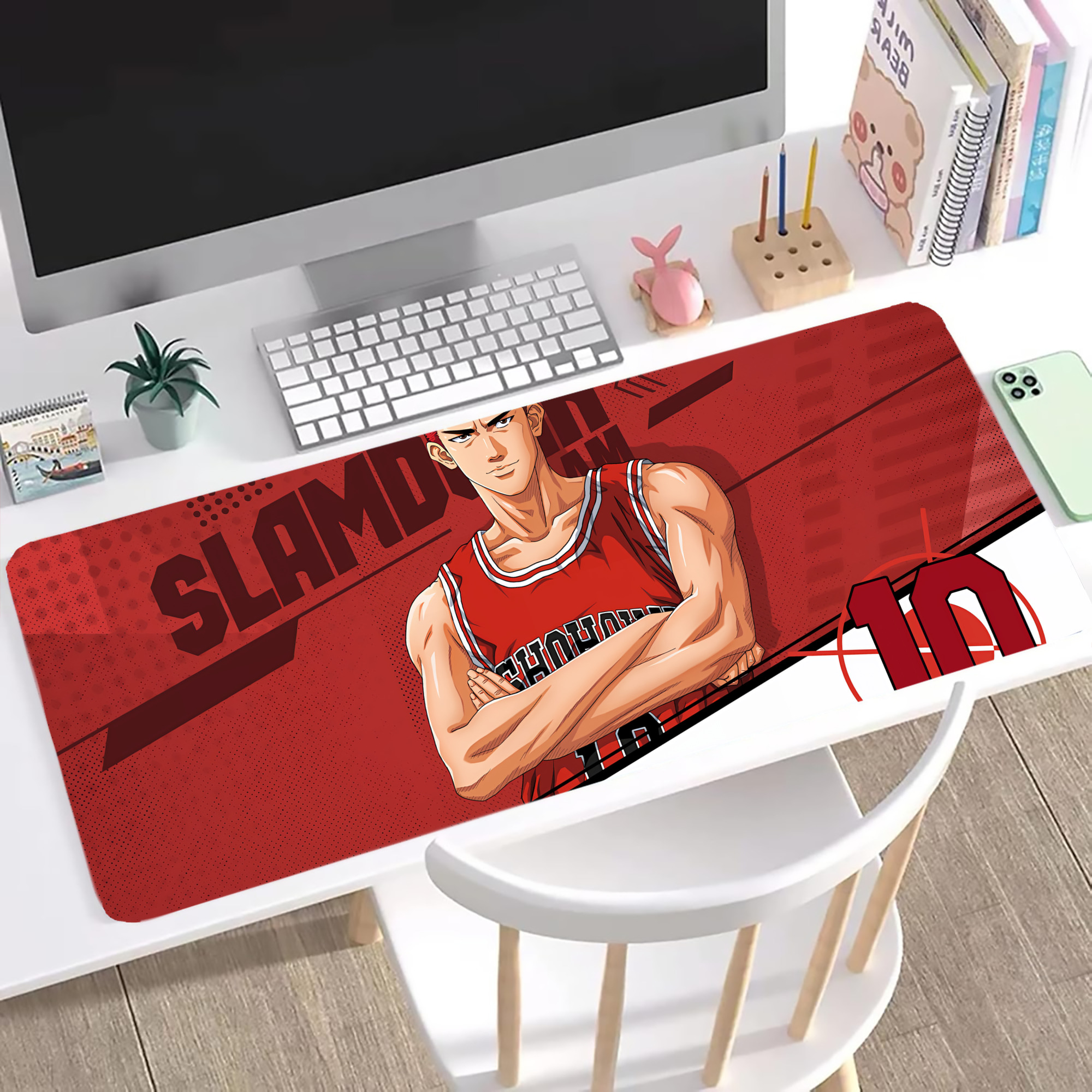 （画像用） SLAM DUNK／スラムダンク ステッチ加工 大判デスクマット／滑り止めマウスパッド