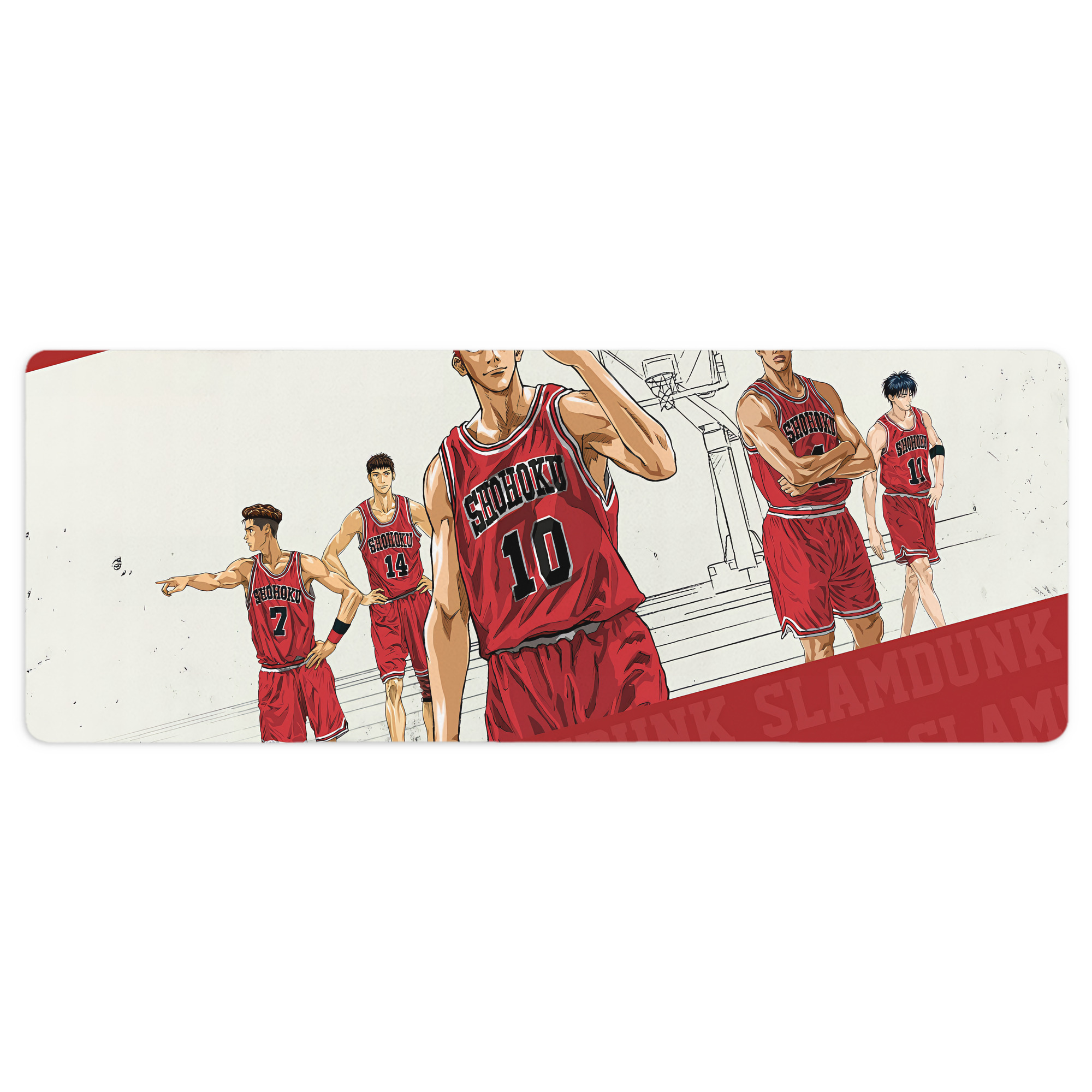 （画像用） SLAM DUNK／スラムダンク ステッチ加工 大判デスクマット／滑り止めマウスパッド