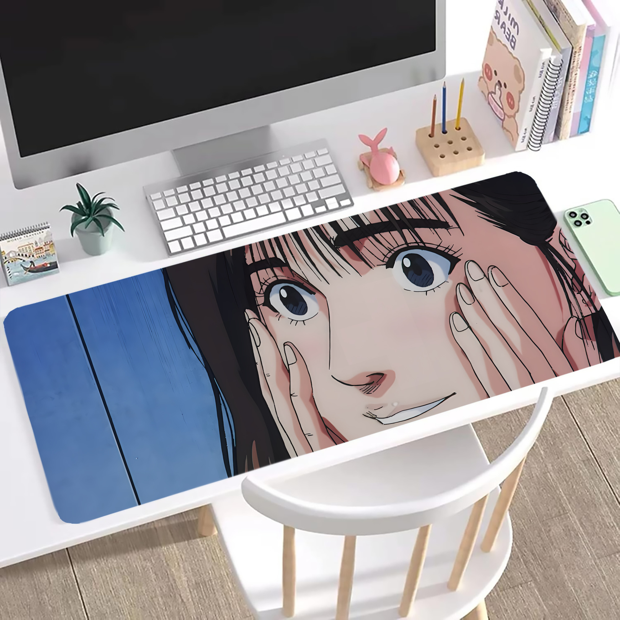（画像用） SLAM DUNK／スラムダンク ステッチ加工 大判デスクマット／滑り止めマウスパッド