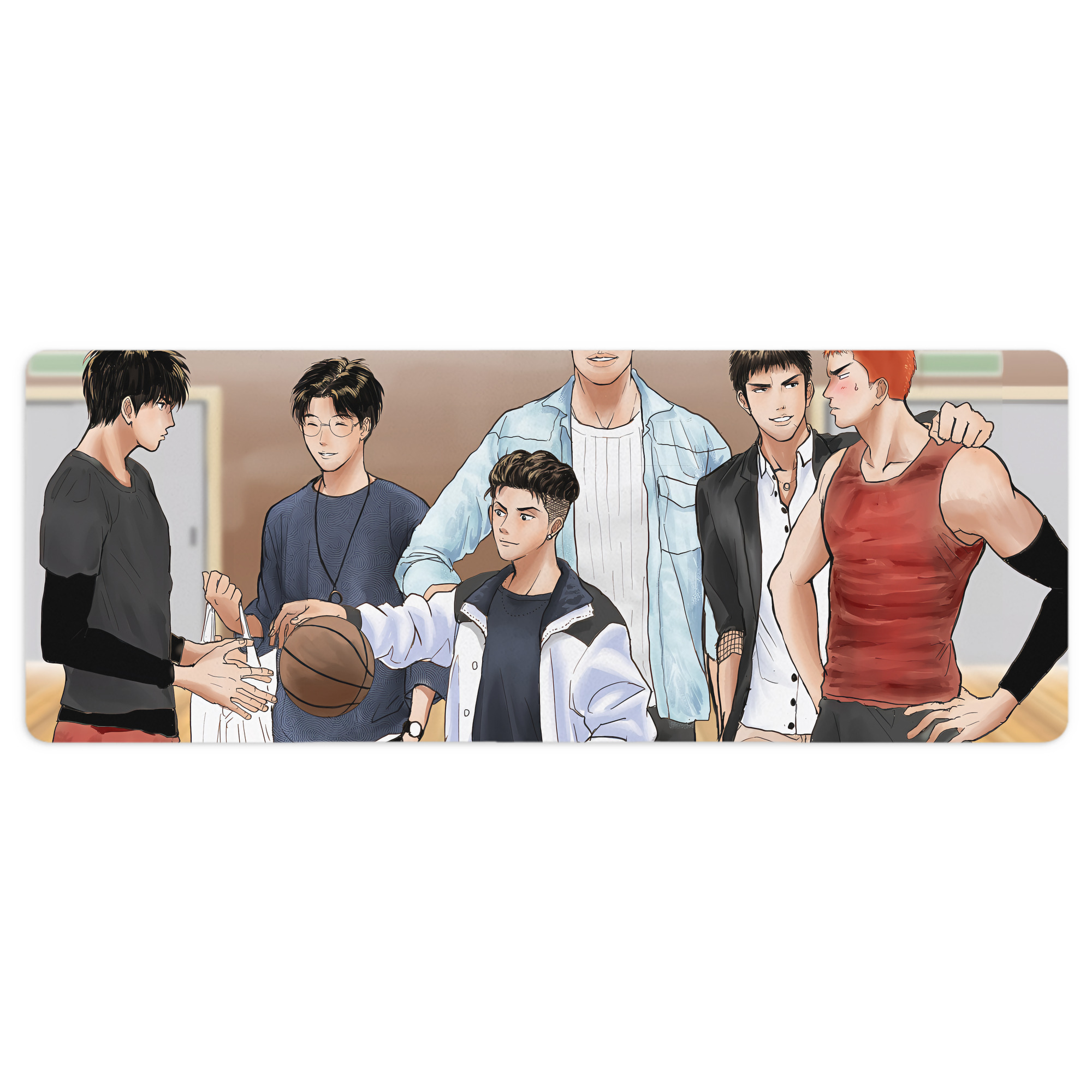 （画像用） SLAM DUNK／スラムダンク ステッチ加工 大判デスクマット／滑り止めマウスパッド