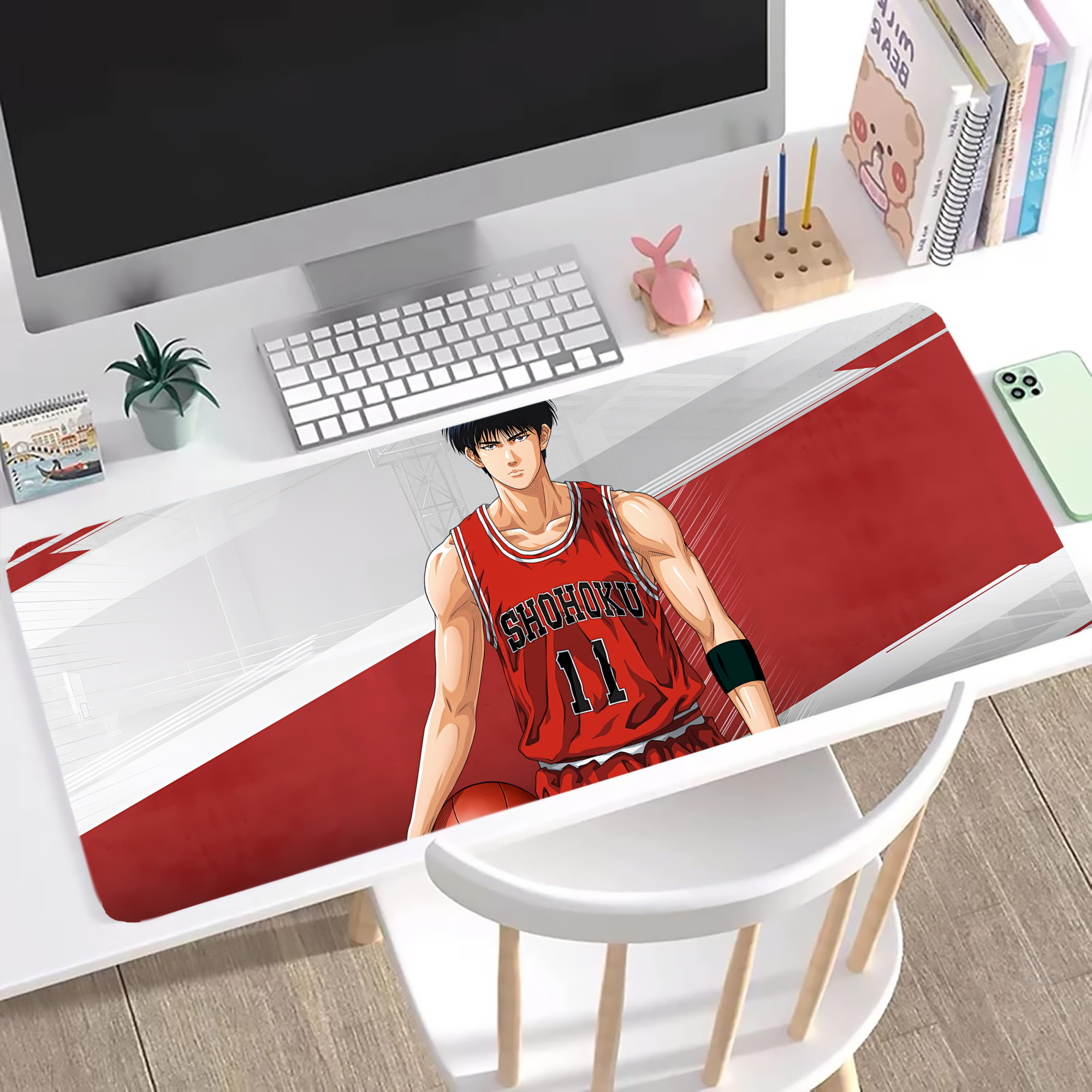（画像用） SLAM DUNK／スラムダンク ステッチ加工 大判デスクマット／滑り止めマウスパッド