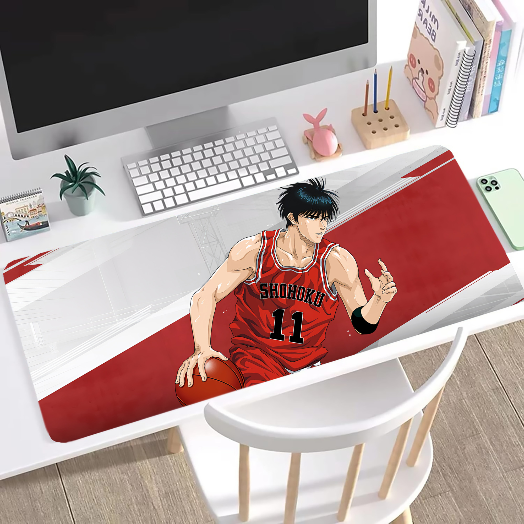 （画像用） SLAM DUNK／スラムダンク ステッチ加工 大判デスクマット／滑り止めマウスパッド