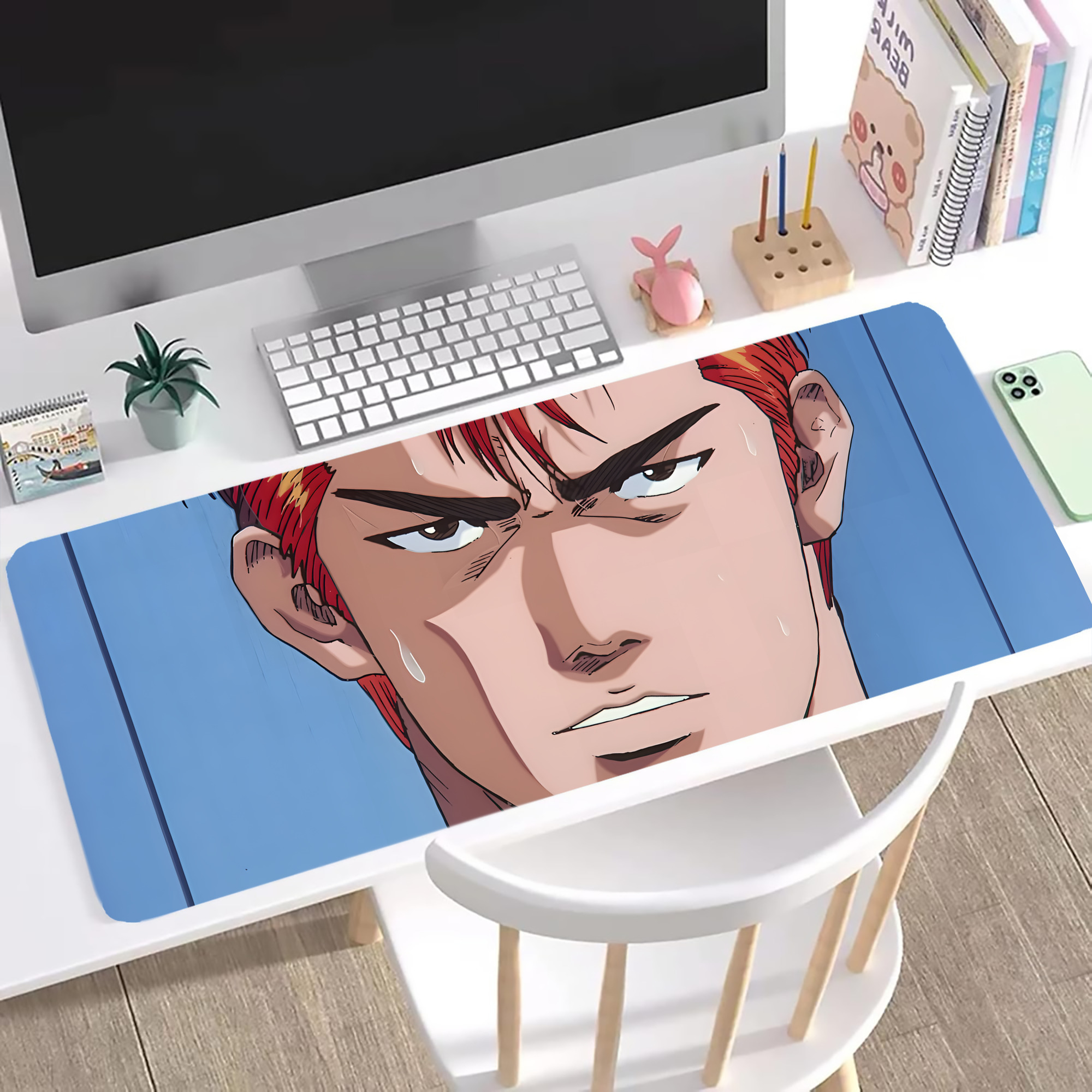 （画像用） SLAM DUNK／スラムダンク ステッチ加工 大判デスクマット／滑り止めマウスパッド