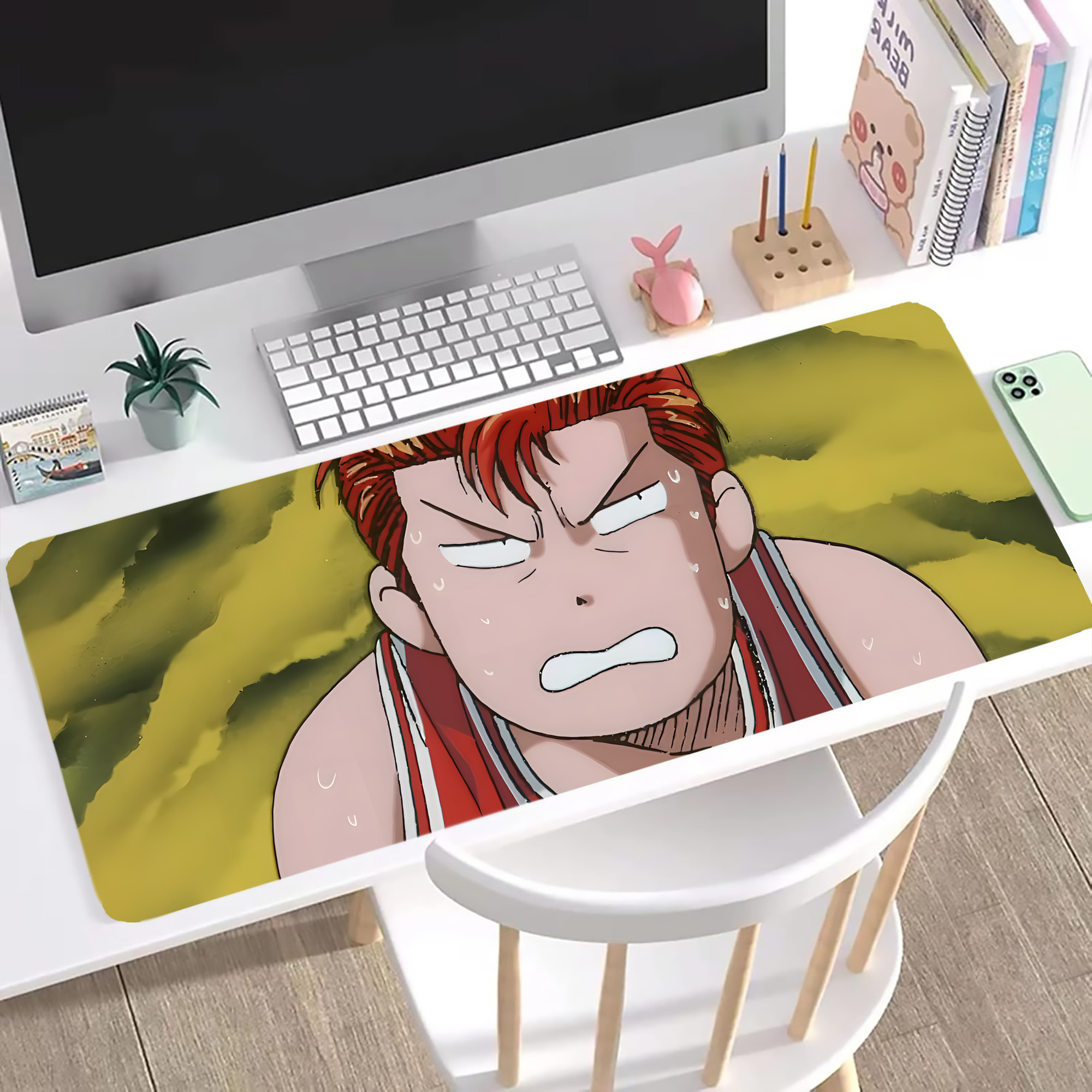 （画像用） SLAM DUNK／スラムダンク ステッチ加工 大判デスクマット／滑り止めマウスパッド