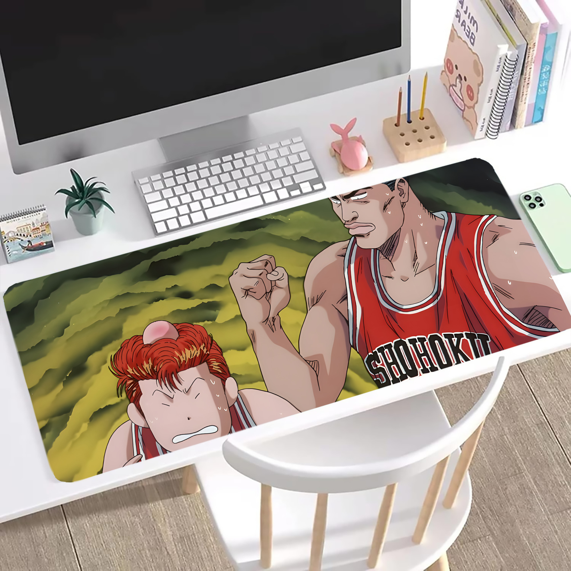 （画像用） SLAM DUNK／スラムダンク ステッチ加工 大判デスクマット／滑り止めマウスパッド