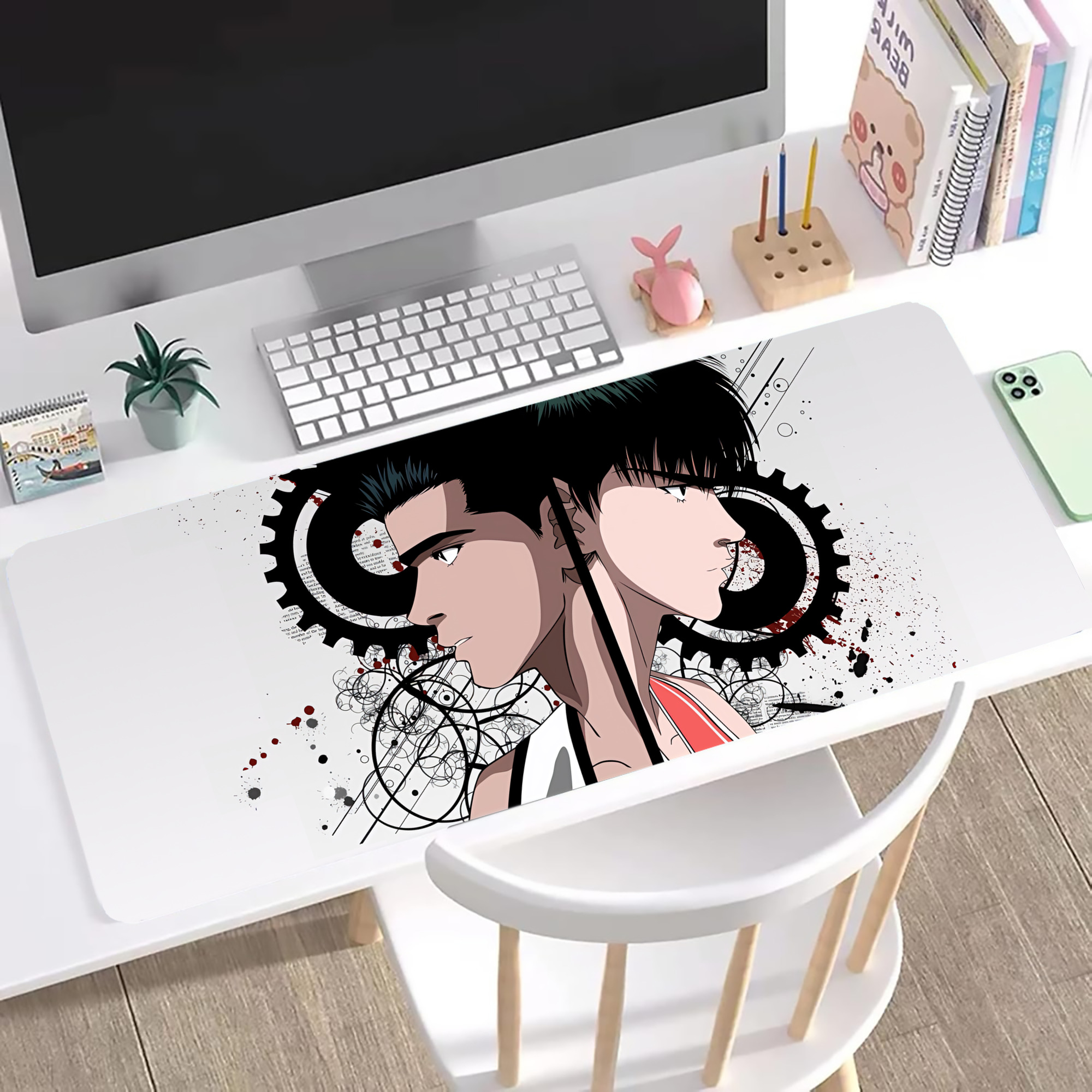 （画像用） SLAM DUNK／スラムダンク ステッチ加工 大判デスクマット／滑り止めマウスパッド