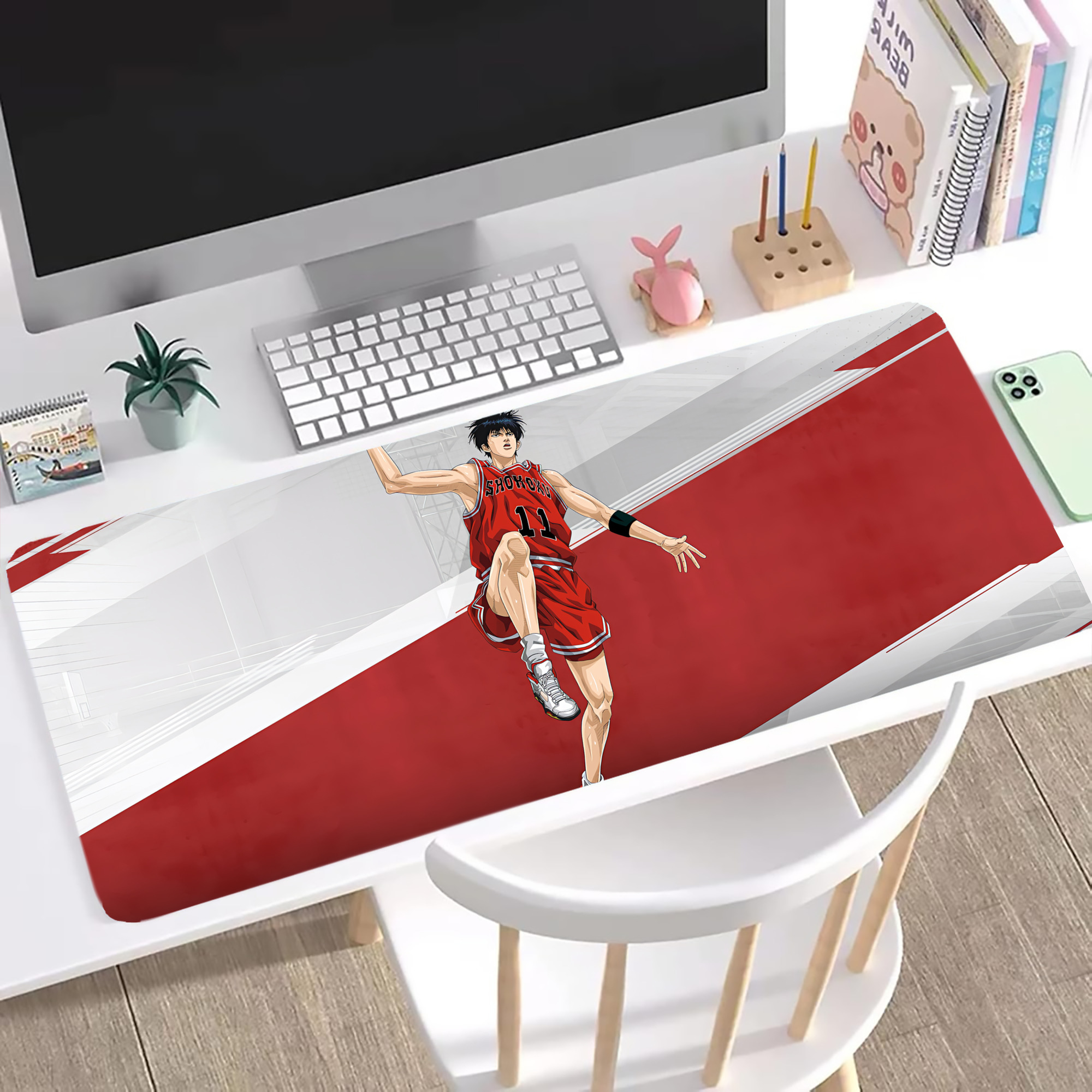 （画像用） SLAM DUNK／スラムダンク ステッチ加工 大判デスクマット／滑り止めマウスパッド