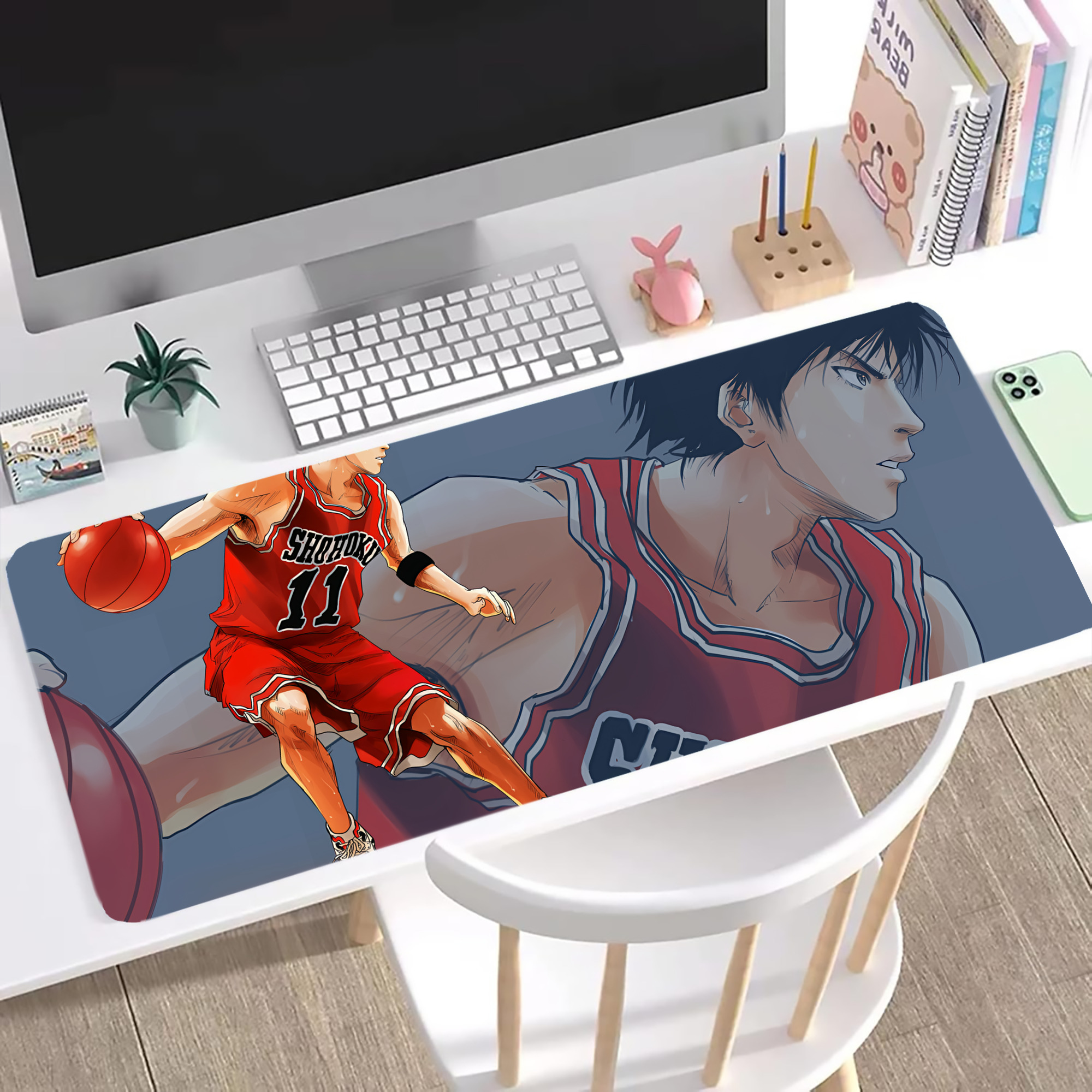 （画像用） SLAM DUNK／スラムダンク ステッチ加工 大判デスクマット／滑り止めマウスパッド