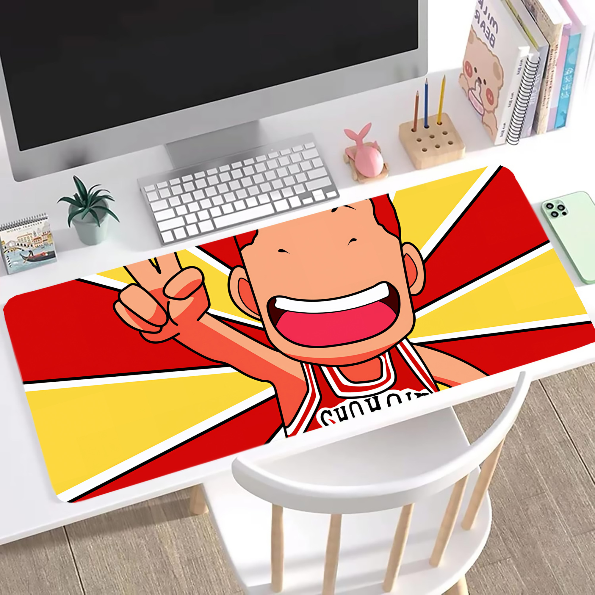 （画像用） SLAM DUNK／スラムダンク ステッチ加工 大判デスクマット／滑り止めマウスパッド