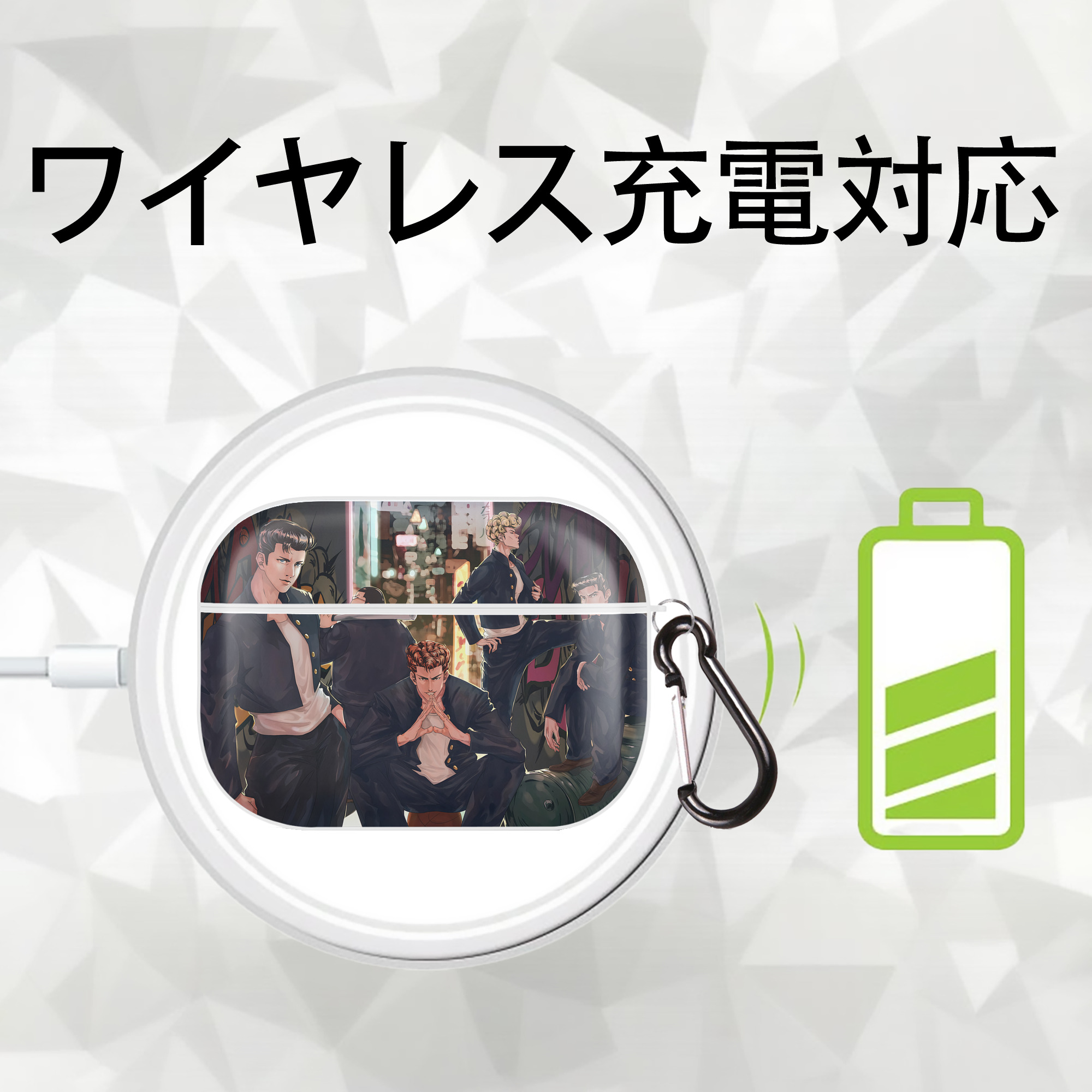 SLAM DUNK／スラムダンク 【AirPods Pro用】ハードシェル保護ケース 耐衝撃・防指紋・カラビナ付き商品仕様