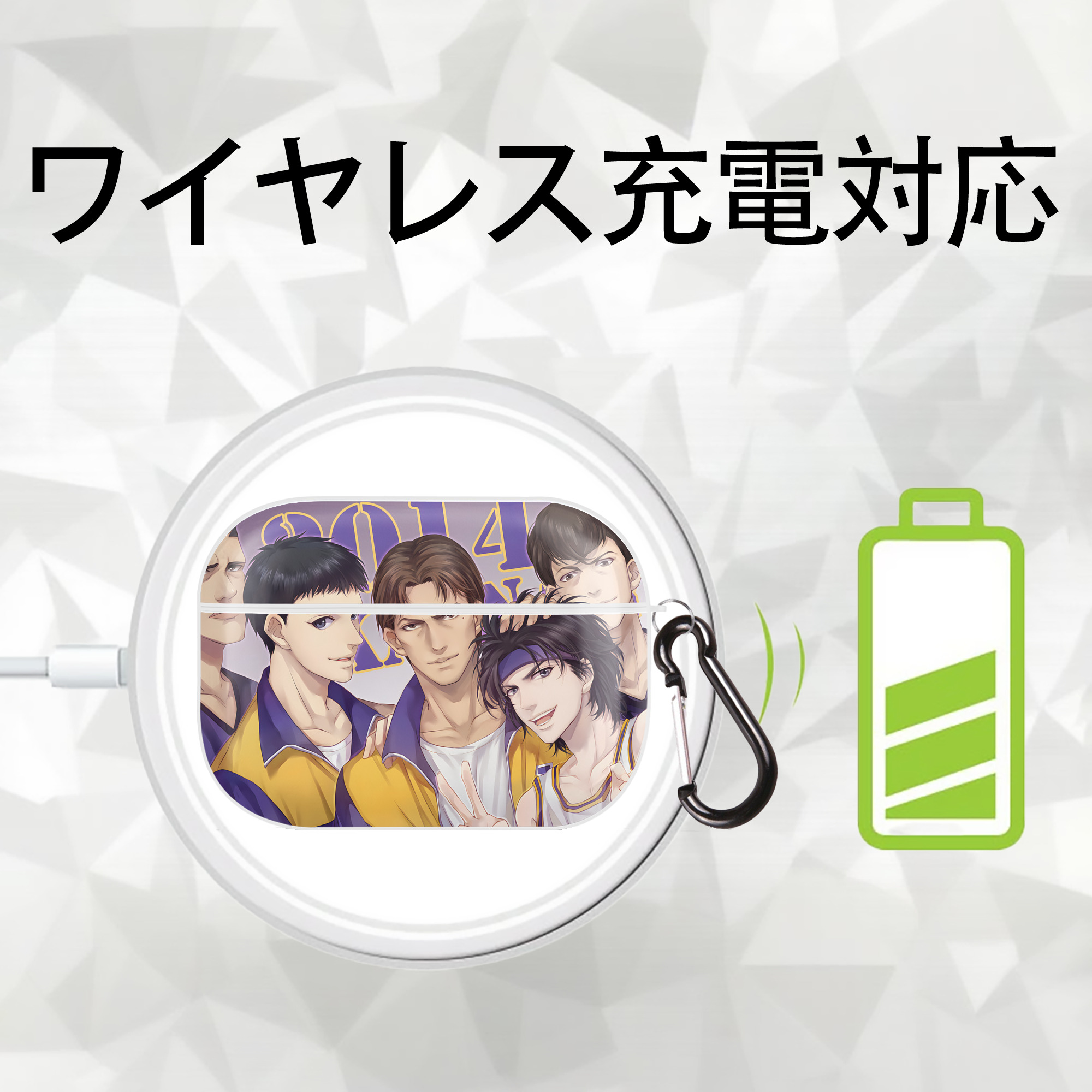 SLAM DUNK／スラムダンク 【AirPods Pro用】ハードシェル保護ケース 耐衝撃・防指紋・カラビナ付き商品仕様