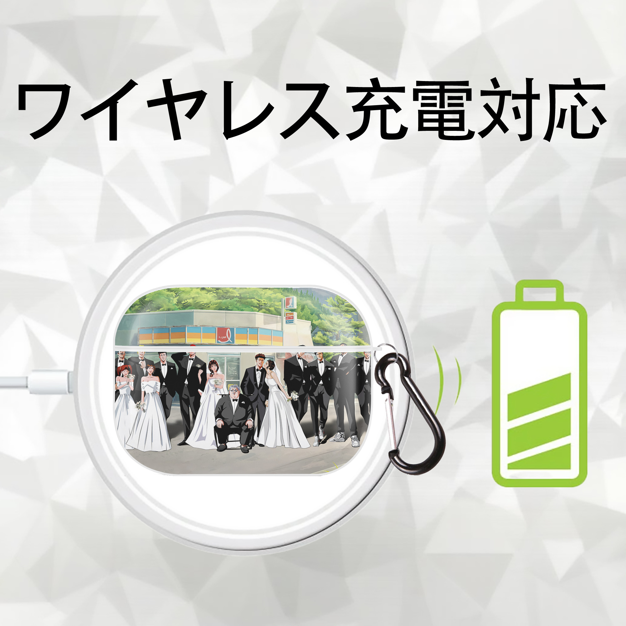 SLAM DUNK／スラムダンク 【AirPods Pro用】ハードシェル保護ケース 耐衝撃・防指紋・カラビナ付き商品仕様