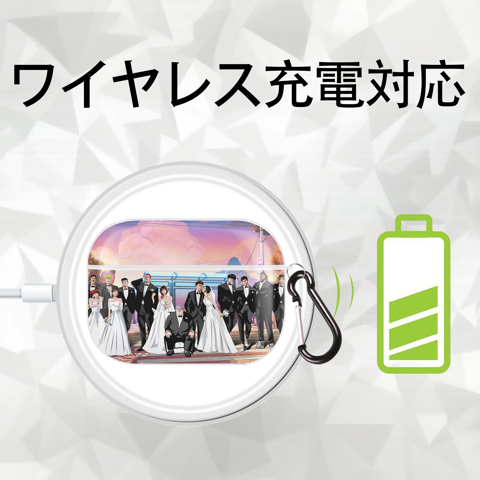 SLAM DUNK／スラムダンク 【AirPods Pro用】ハードシェル保護ケース 耐衝撃・防指紋・カラビナ付き商品仕様