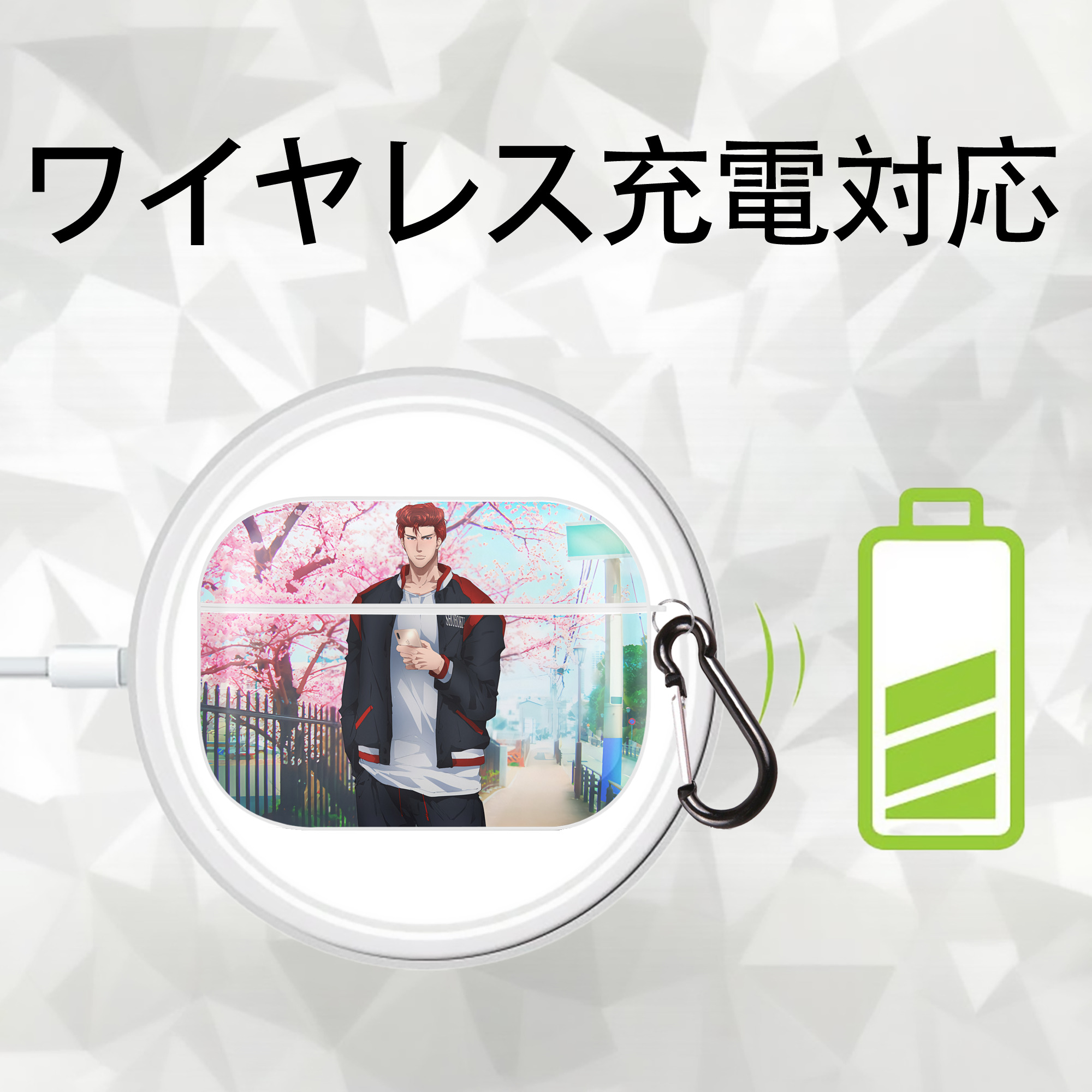 SLAM DUNK／スラムダンク 【AirPods Pro用】ハードシェル保護ケース 耐衝撃・防指紋・カラビナ付き商品仕様