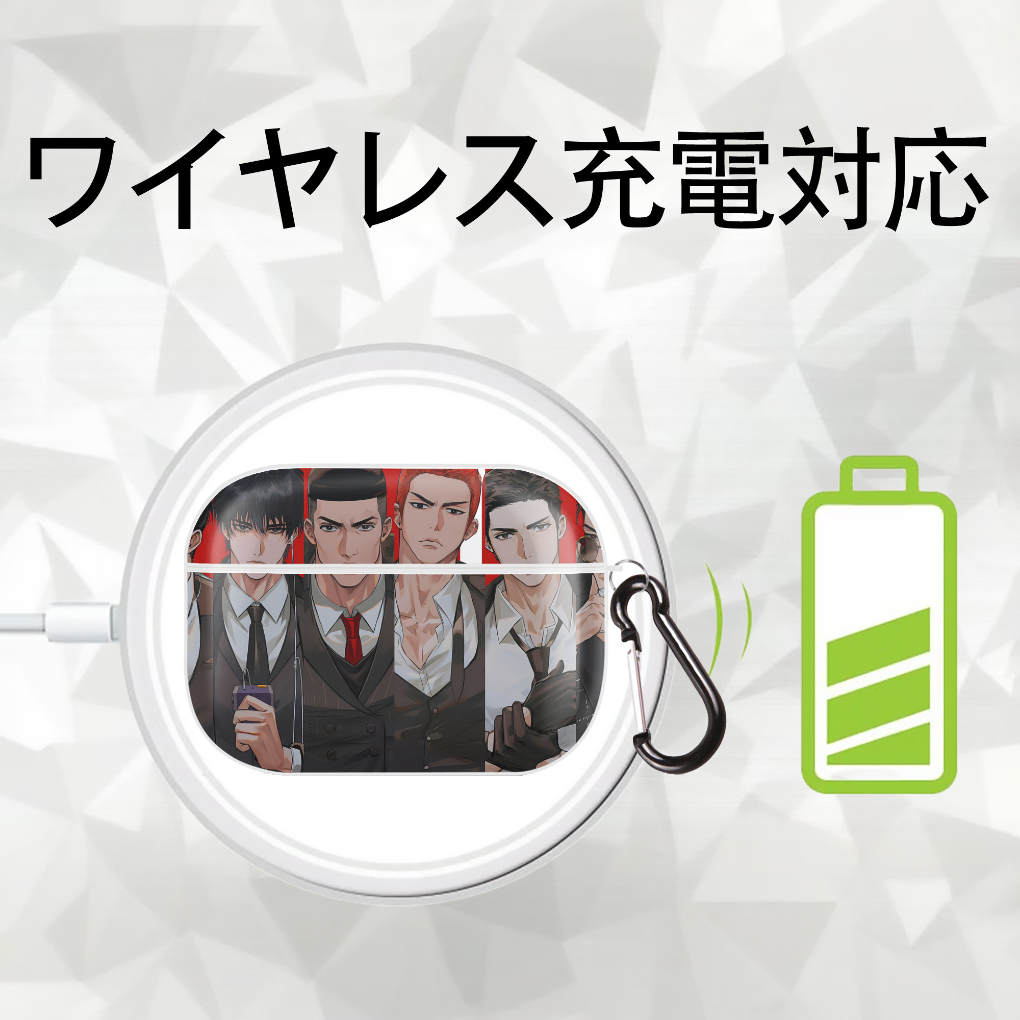 SLAM DUNK／スラムダンク 【AirPods Pro用】ハードシェル保護ケース 耐衝撃・防指紋・カラビナ付き商品仕様
