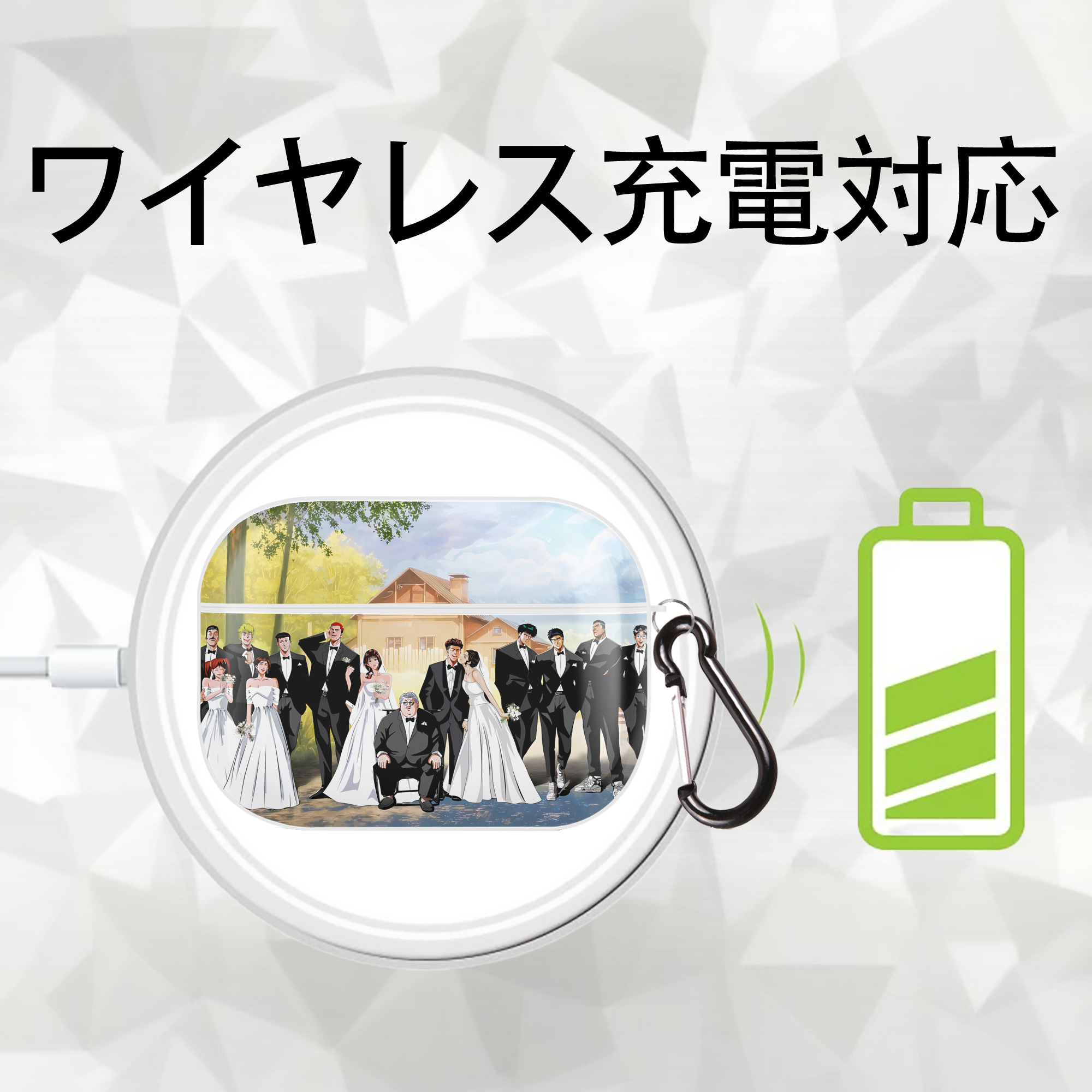 SLAM DUNK／スラムダンク 【AirPods Pro用】ハードシェル保護ケース 耐衝撃・防指紋・カラビナ付き商品仕様