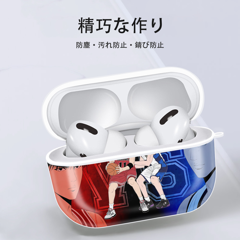 SLAM DUNK／スラムダンク 【AirPods Pro用】ハードシェル保護ケース 耐衝撃・防指紋・カラビナ付き商品仕様