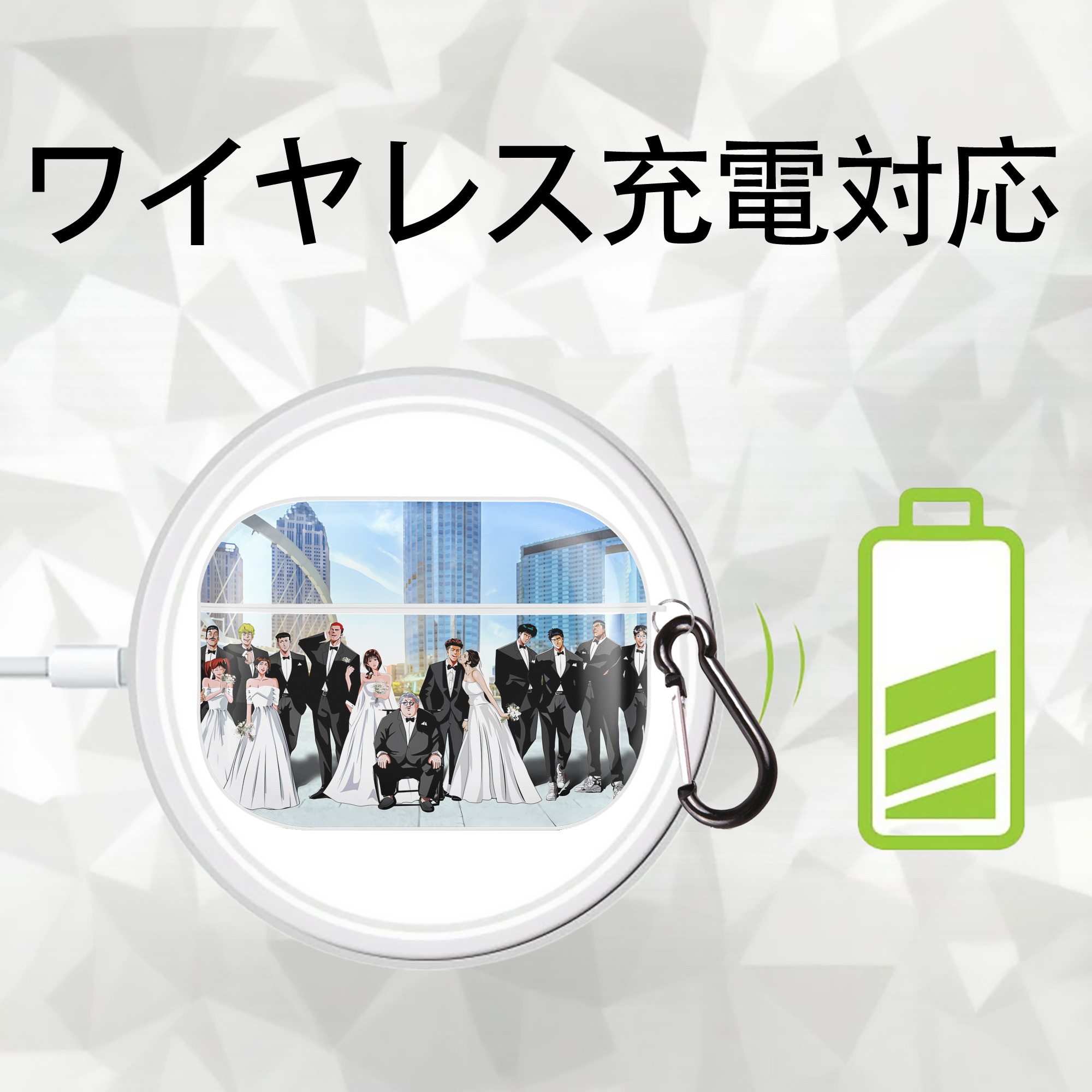 SLAM DUNK／スラムダンク 【AirPods Pro用】ハードシェル保護ケース 耐衝撃・防指紋・カラビナ付き商品仕様