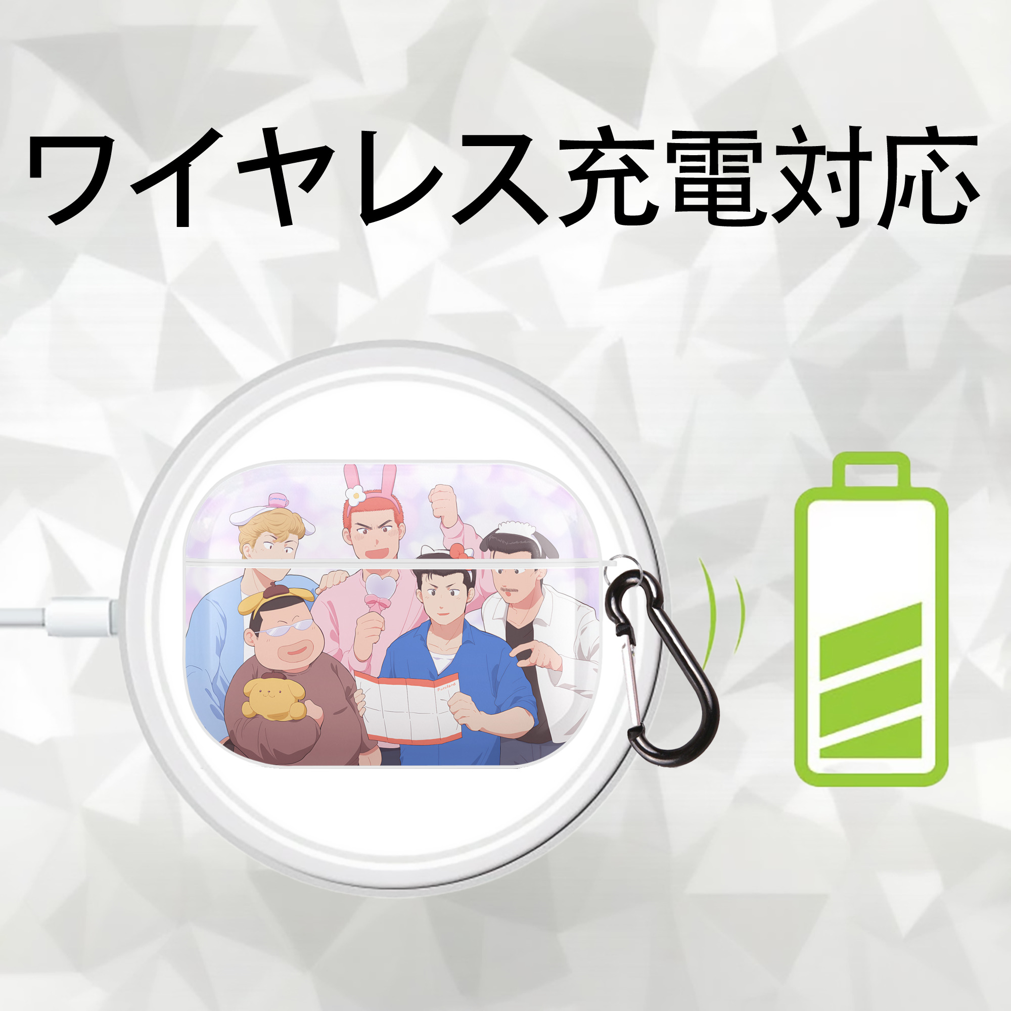 SLAM DUNK／スラムダンク 【AirPods Pro用】ハードシェル保護ケース 耐衝撃・防指紋・カラビナ付き商品仕様
