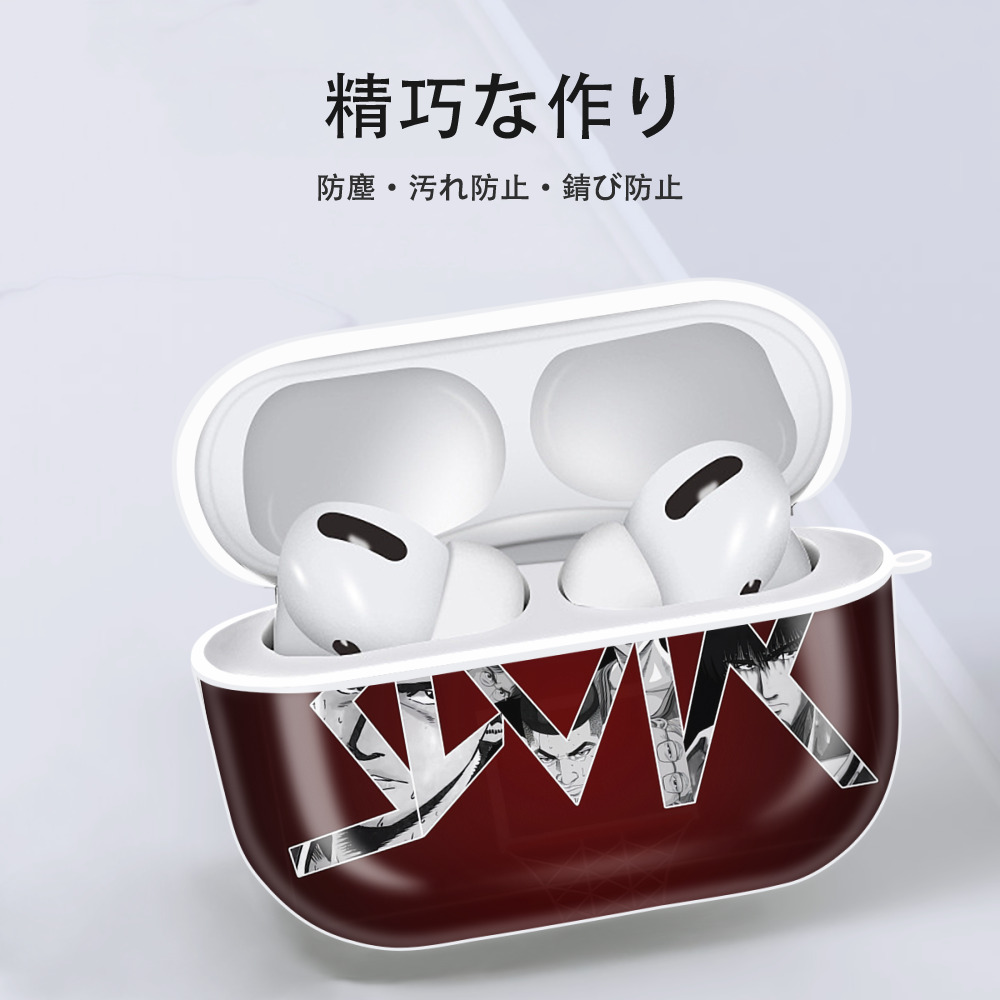 SLAM DUNK／スラムダンク 【AirPods Pro用】ハードシェル保護ケース 耐衝撃・防指紋・カラビナ付き商品仕様