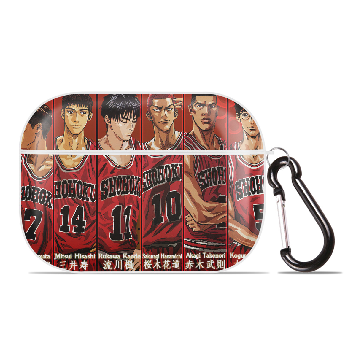 （画像用） SLAM DUNK／スラムダンク 【AirPods Pro用】ハードシェル保護ケース 耐衝撃・防指紋・カラビナ付き商品仕様