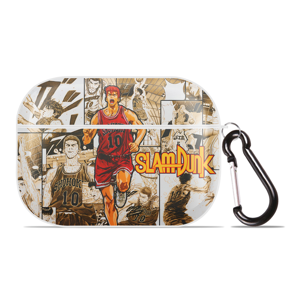（画像用） SLAM DUNK／スラムダンク 【AirPods Pro用】ハードシェル保護ケース 耐衝撃・防指紋・カラビナ付き商品仕様