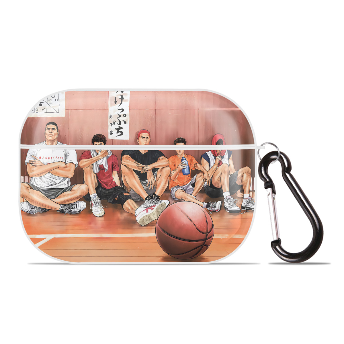 （画像用） SLAM DUNK／スラムダンク 【AirPods Pro用】ハードシェル保護ケース 耐衝撃・防指紋・カラビナ付き商品仕様