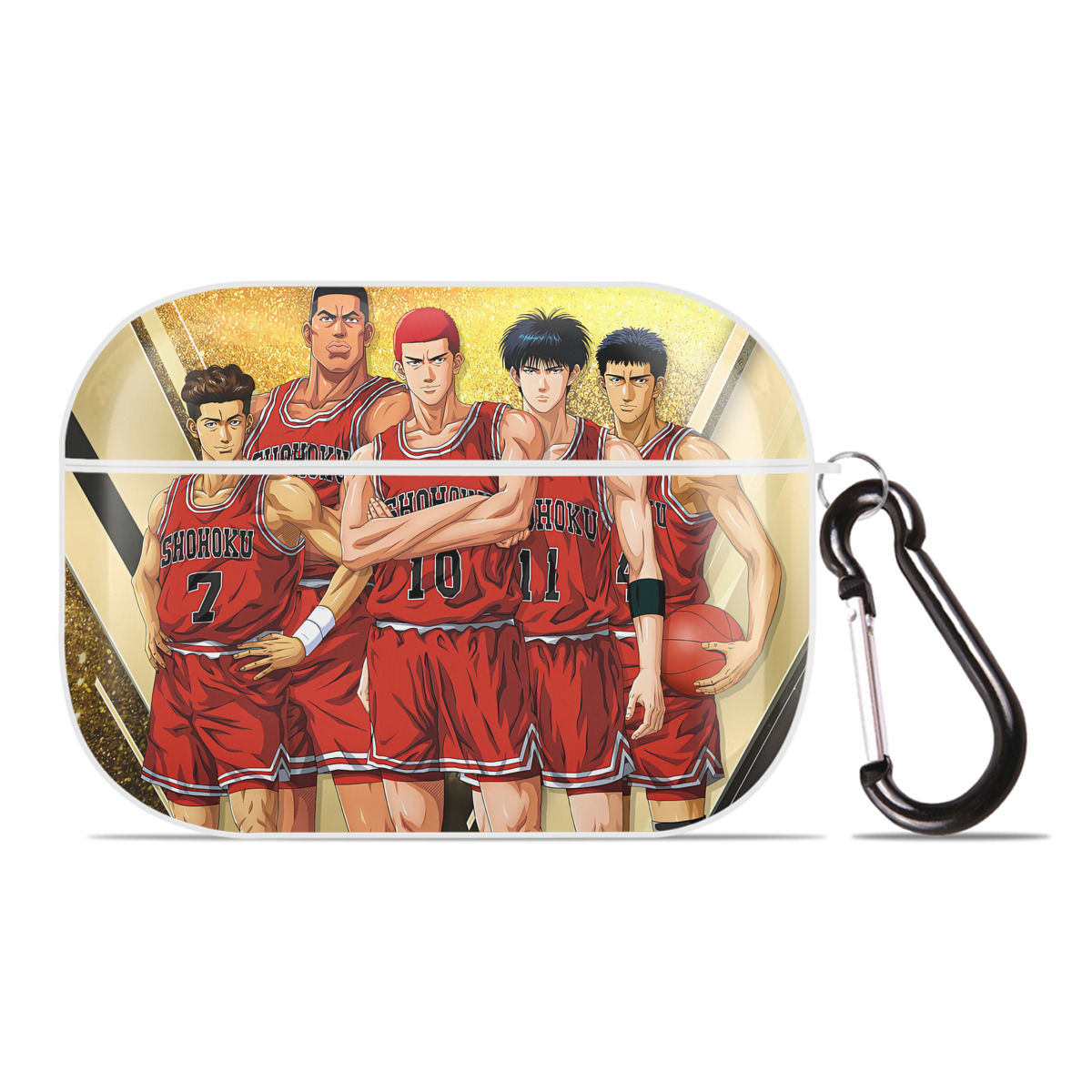 （画像用） SLAM DUNK／スラムダンク 【AirPods Pro用】ハードシェル保護ケース 耐衝撃・防指紋・カラビナ付き商品仕様