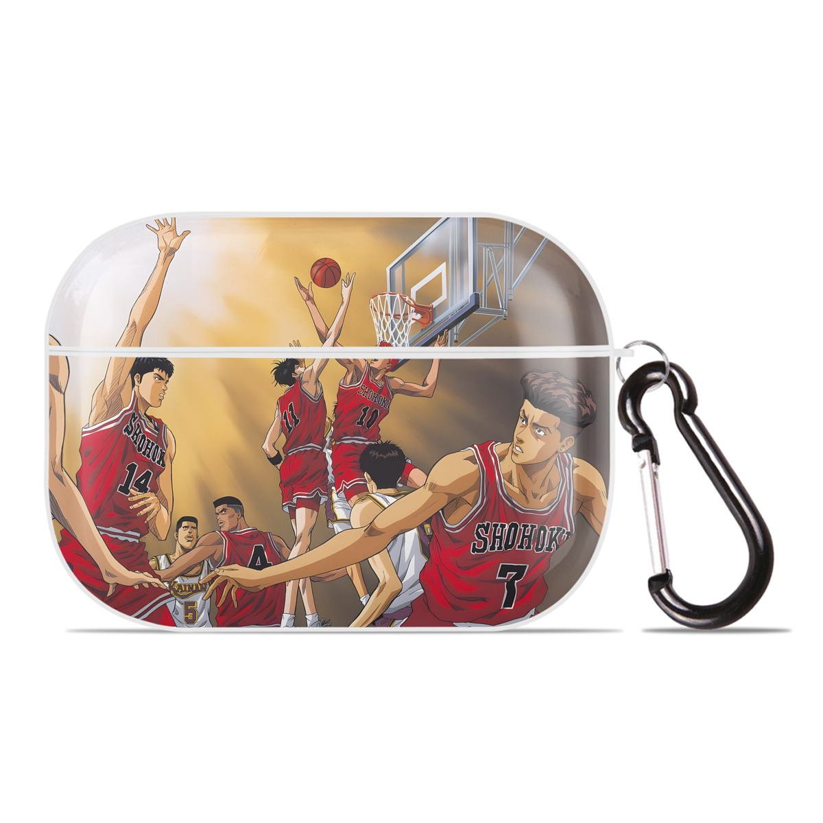（画像用） SLAM DUNK／スラムダンク 【AirPods Pro用】ハードシェル保護ケース 耐衝撃・防指紋・カラビナ付き商品仕様